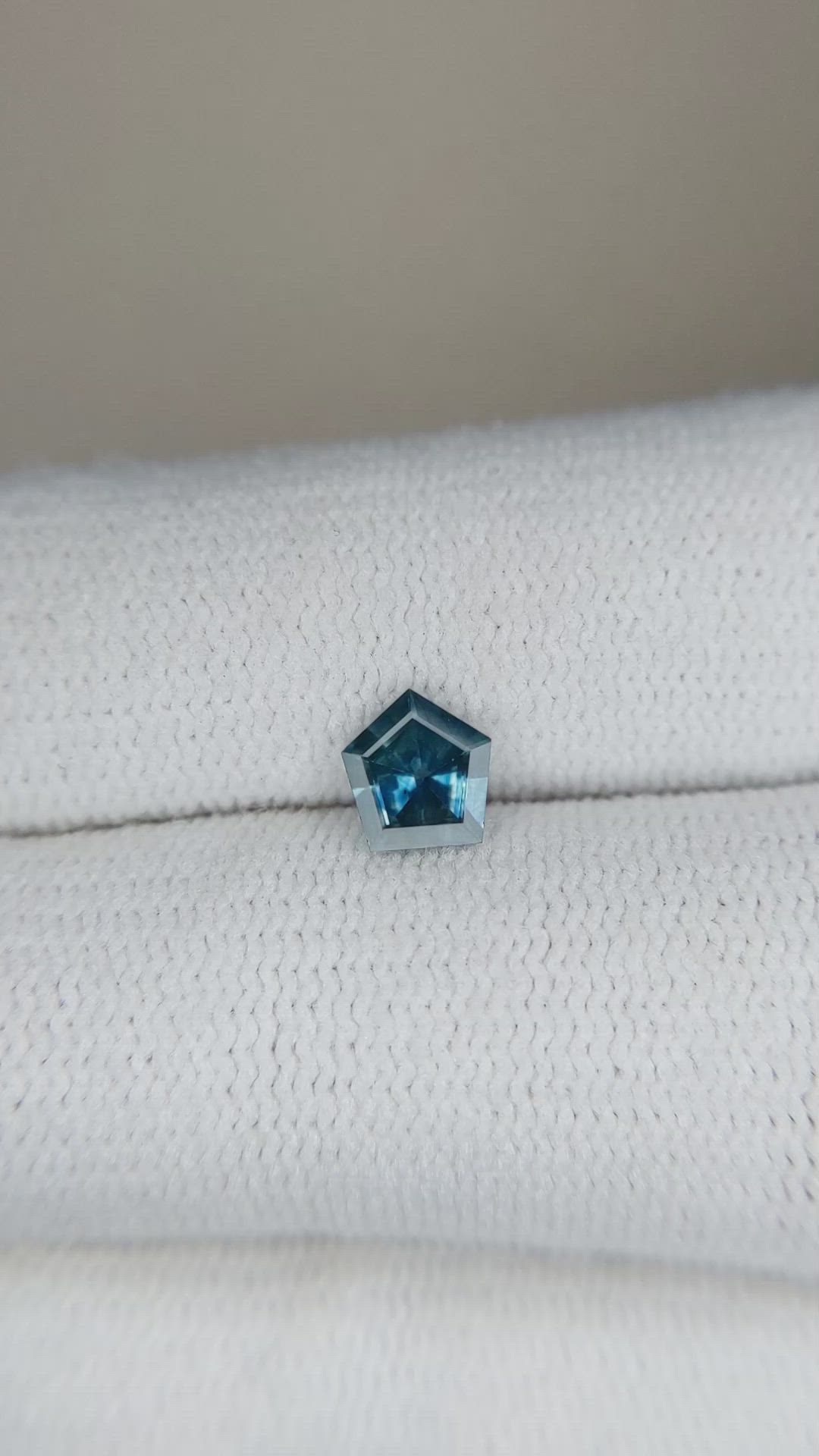 0.55 Ct. Bluish Green Sapphire from Montana Size Video