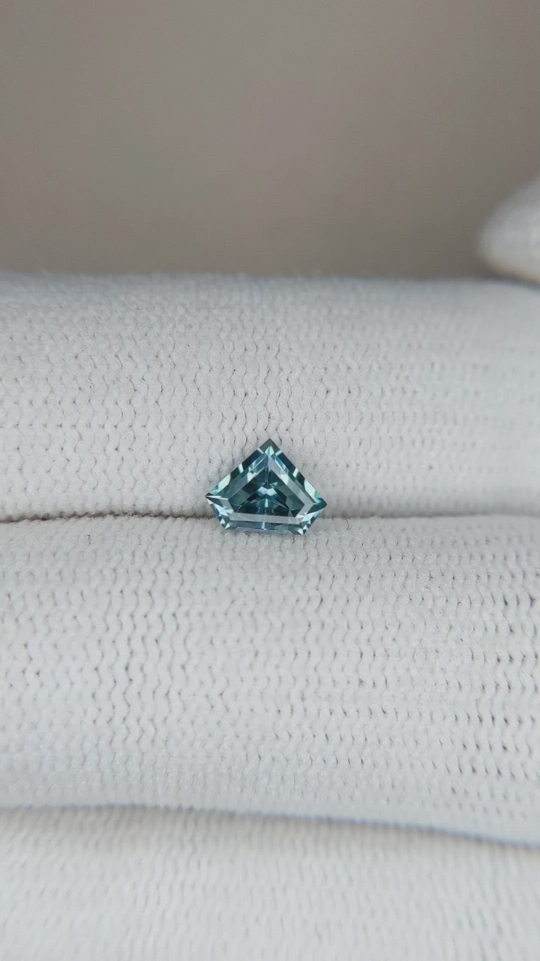 0.59 Ct. Bluish Green Sapphire from Montana Size Video