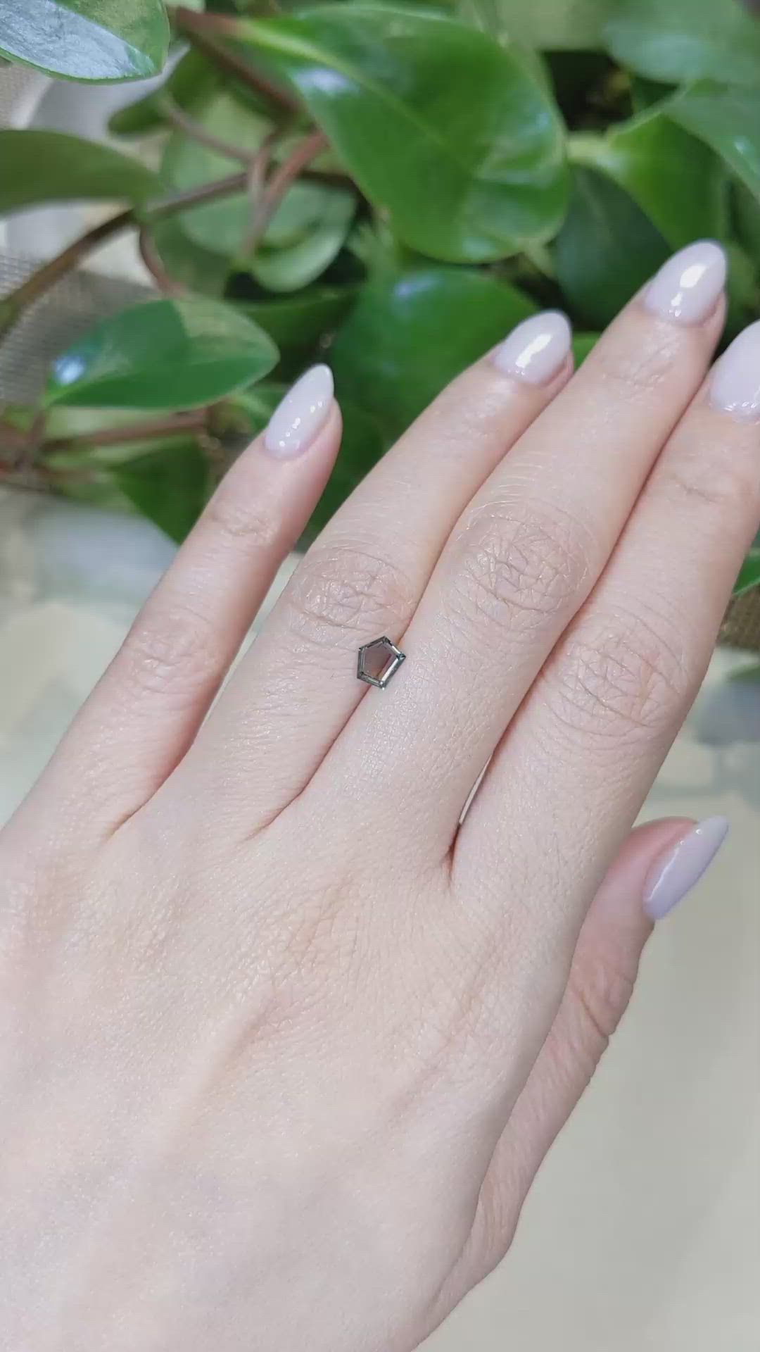 0.59 Ct. Bluish Green Sapphire from Montana Size Video