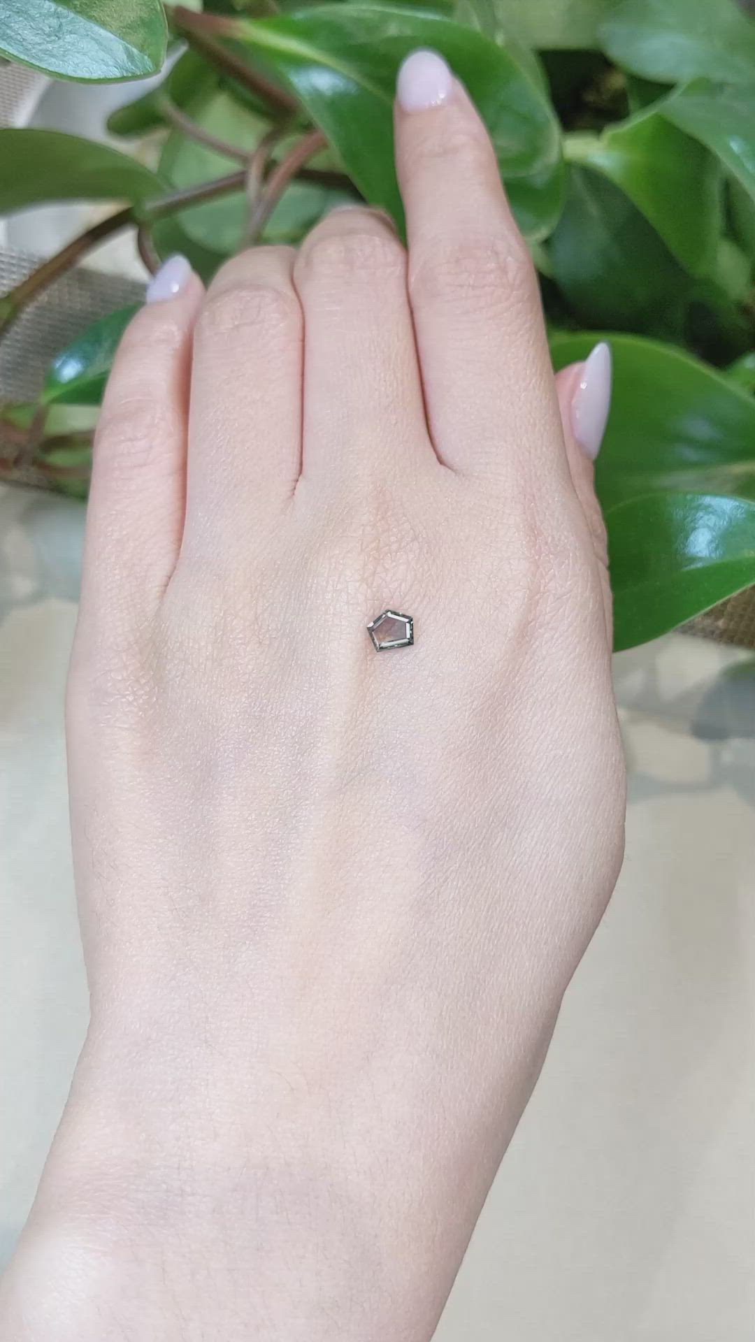 0.59 Ct. Bluish Green Sapphire from Montana Size Video