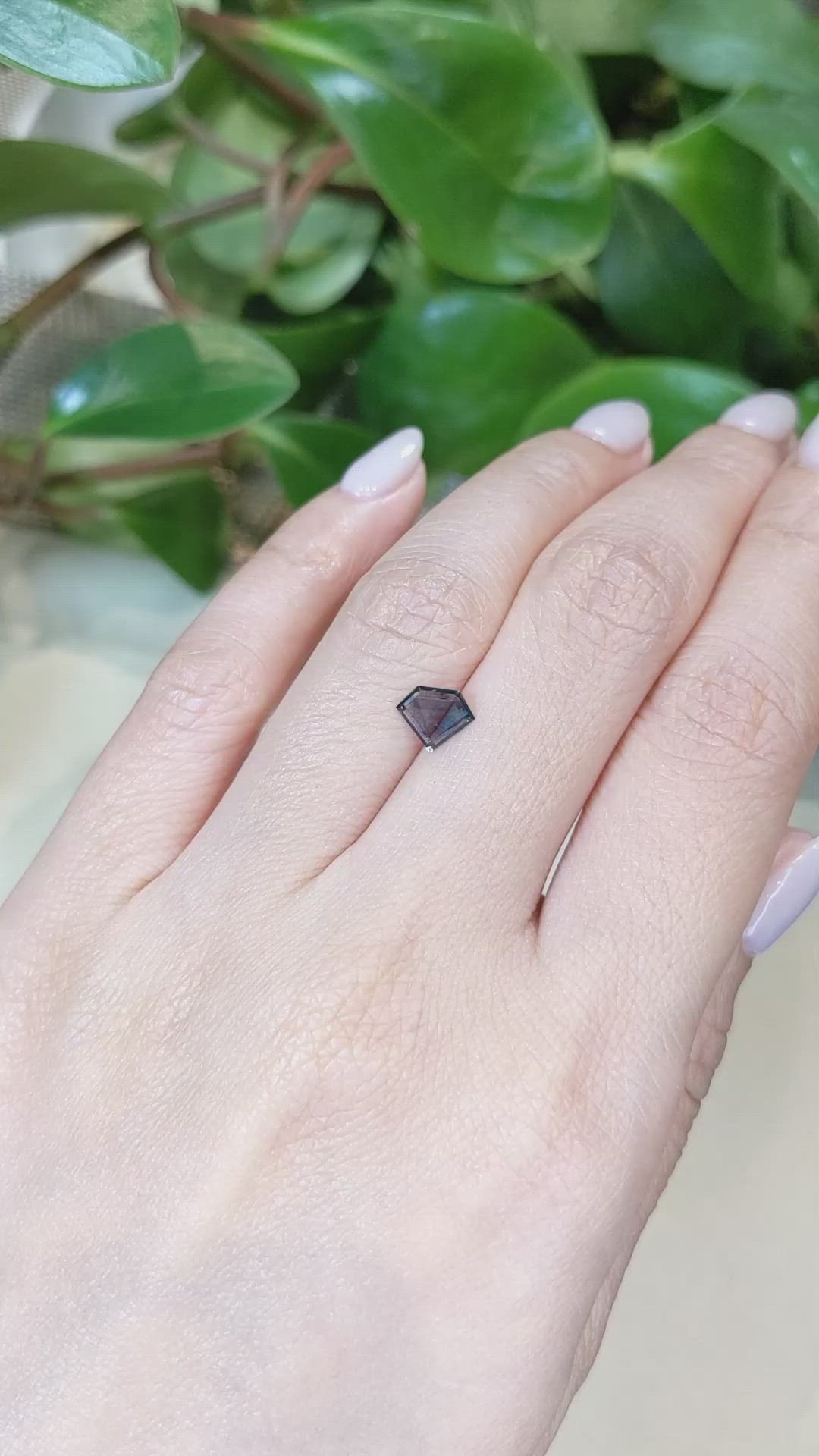 0.82 Ct. Bluish Green Sapphire from Montana Size Video
