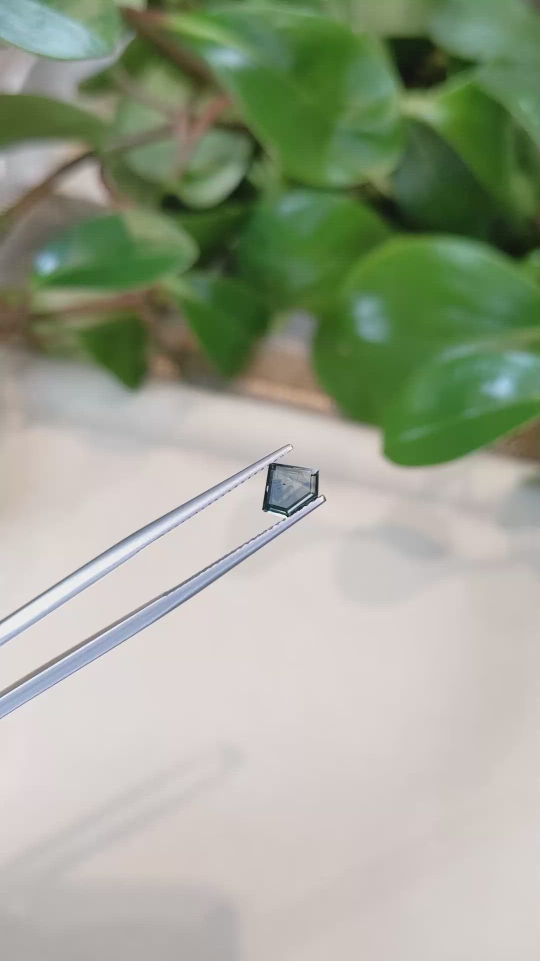 0.82 Ct. Bluish Green Sapphire from Montana Size Video