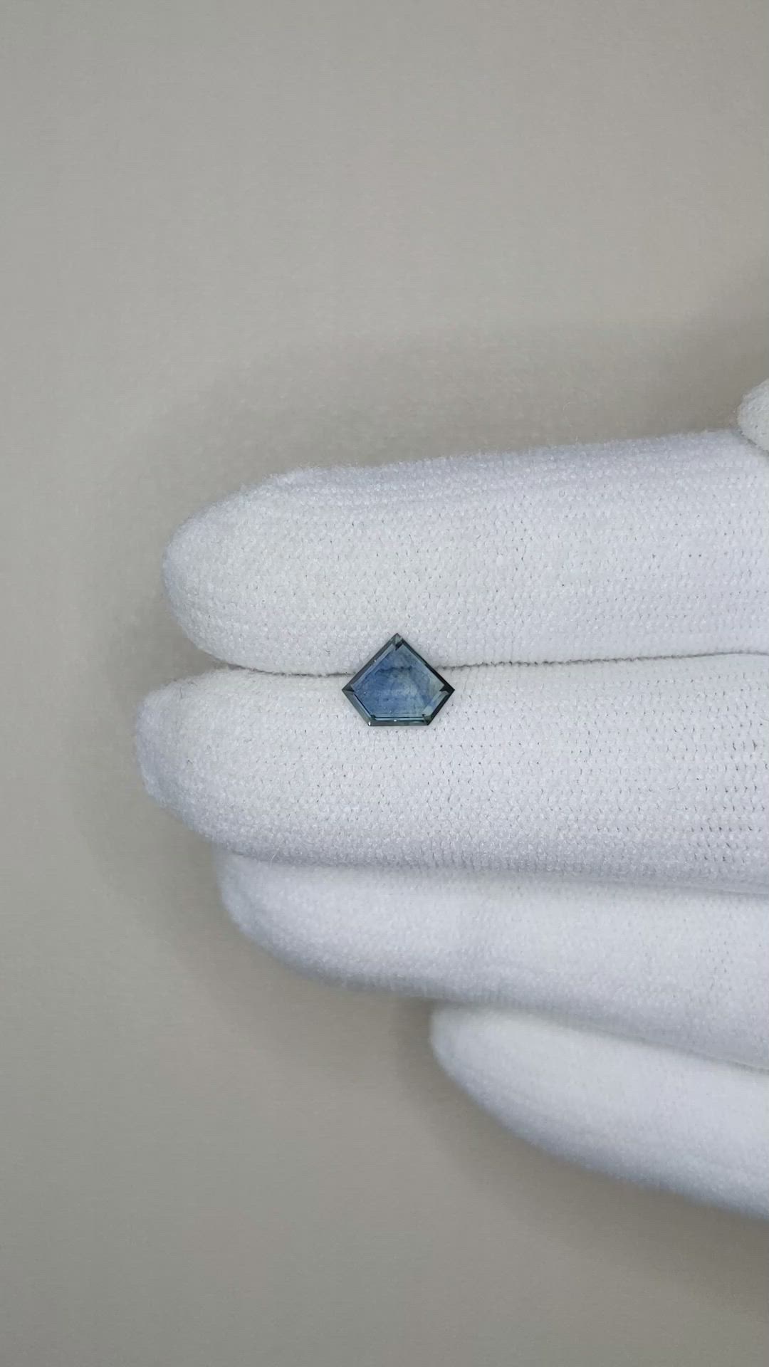 0.82 Ct. Bluish Green Sapphire from Montana Size Video