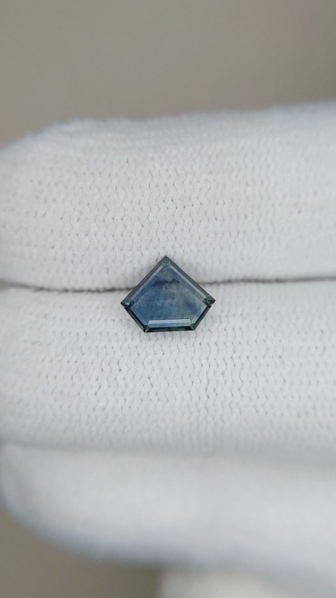 0.82 Ct. Bluish Green Sapphire from Montana Size Video