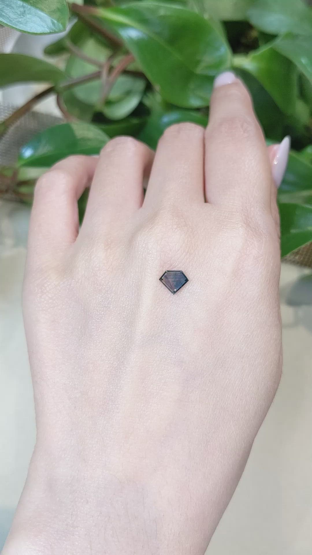 0.82 Ct. Bluish Green Sapphire from Montana Size Video