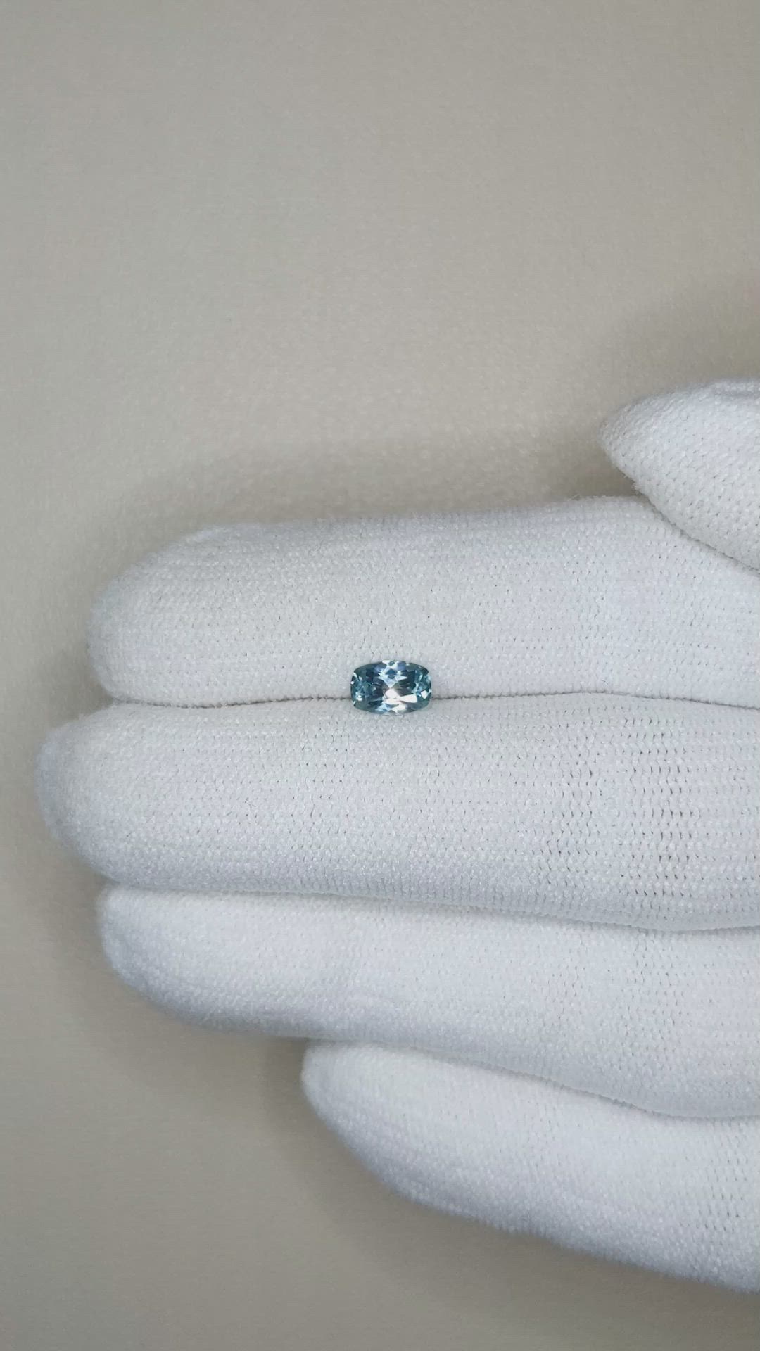 0.53 Ct. Greenish Blue Sapphire from Montana Size Video