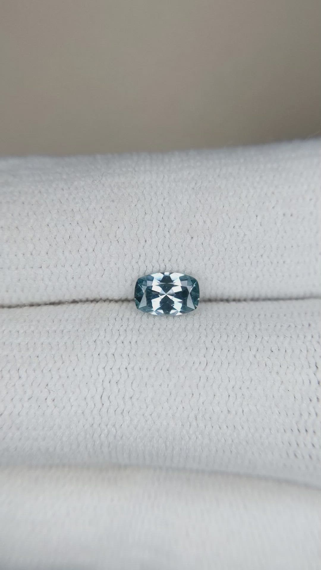 0.53 Ct. Greenish Blue Sapphire from Montana Size Video