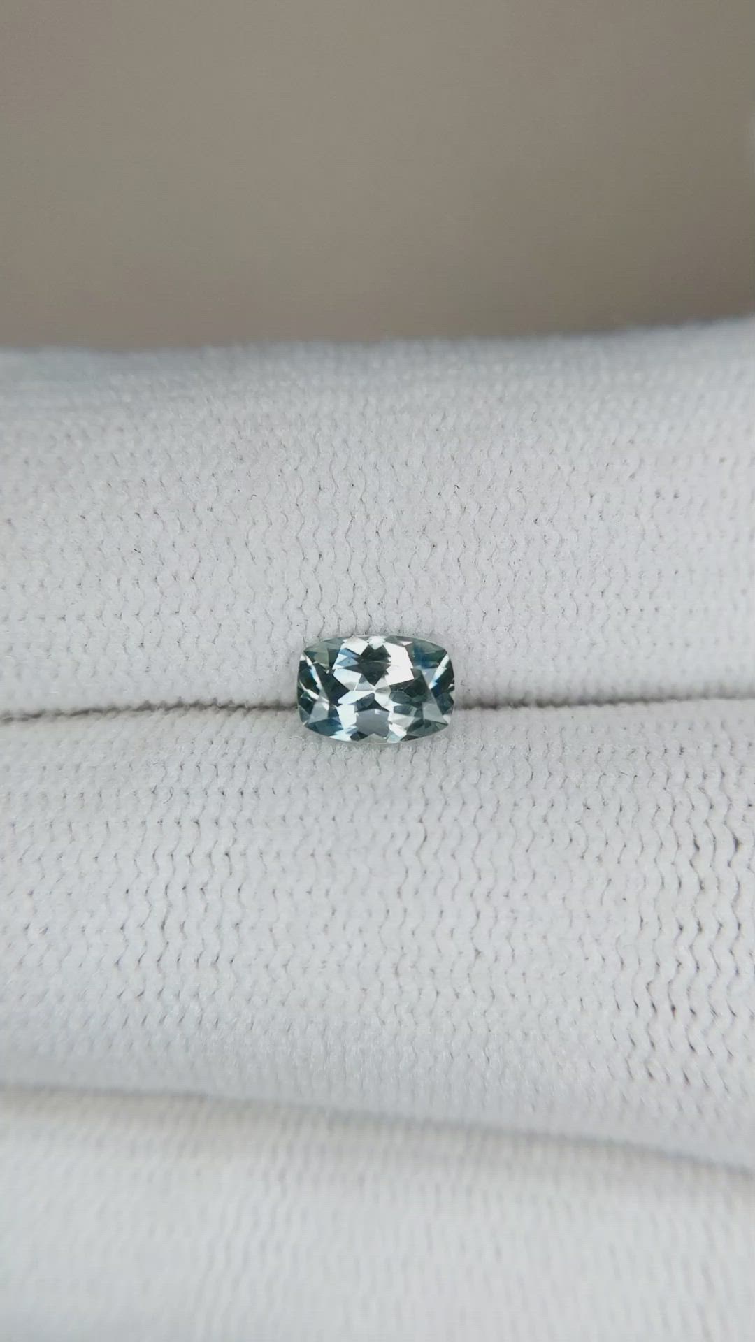 0.56 Ct. Bluish Green Sapphire from Montana Size Video