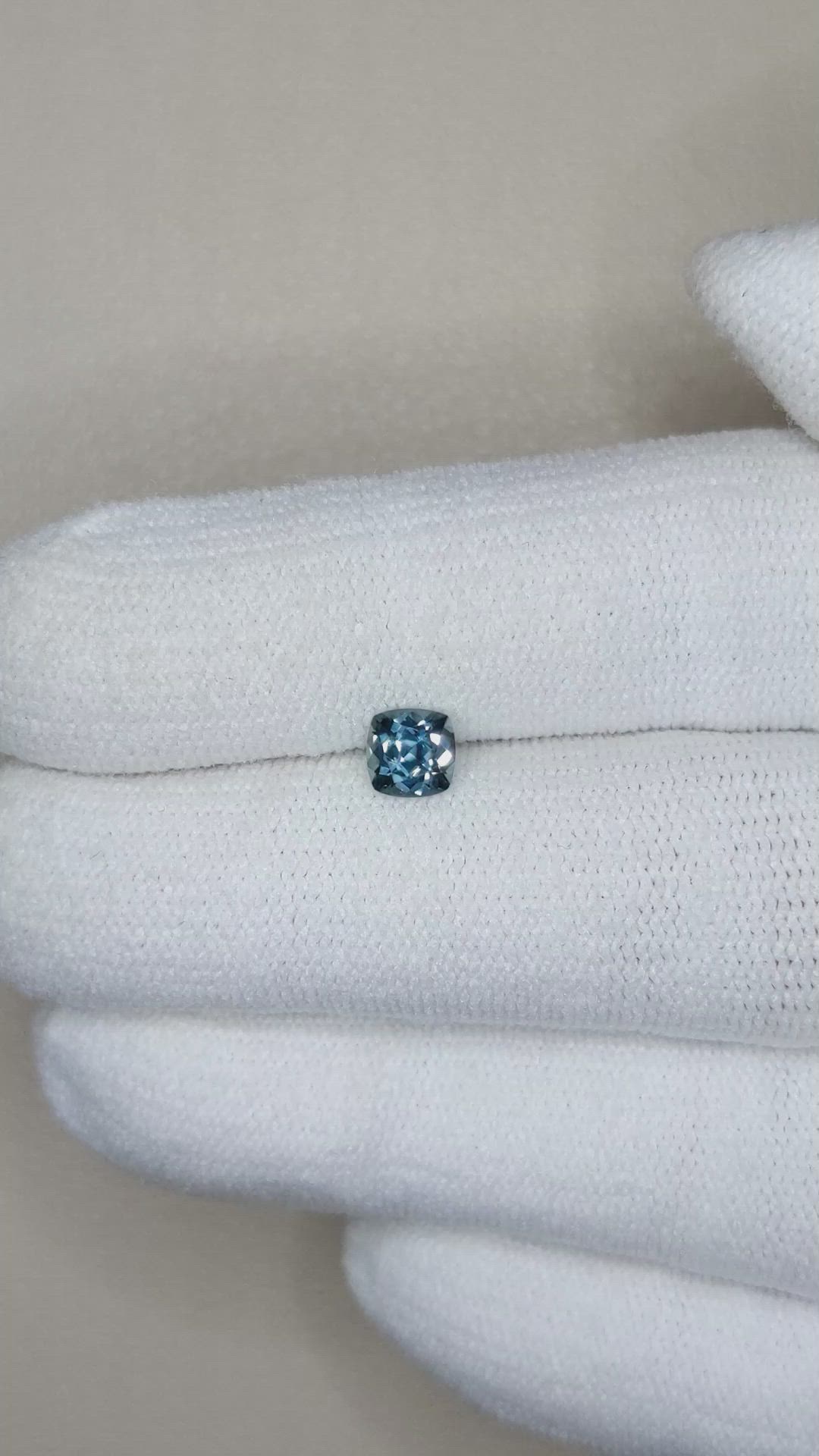 0.57 Ct. Bluish Green Sapphire from Montana Size Video