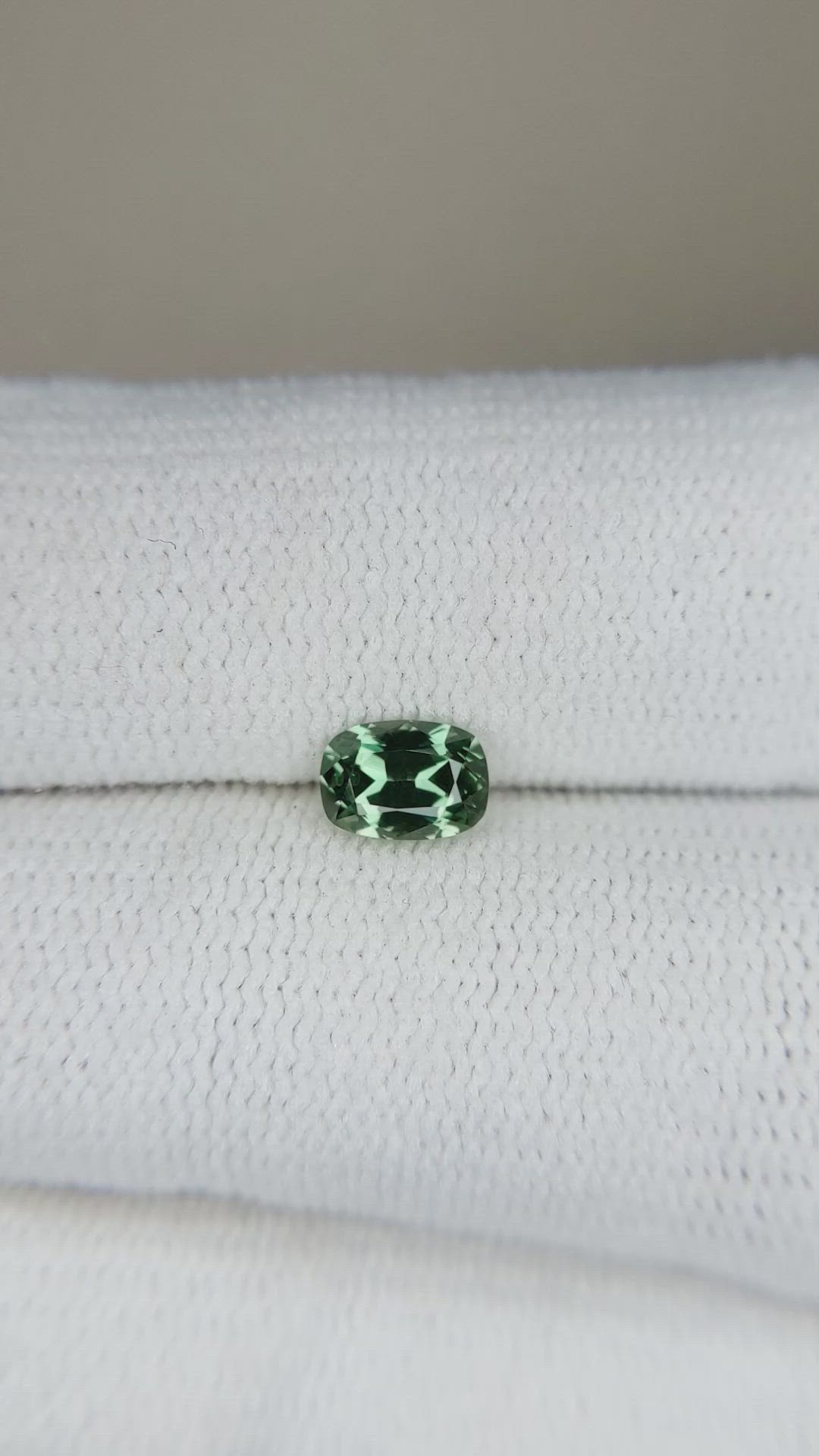 0.59 Ct. Green Sapphire from Montana Size Video