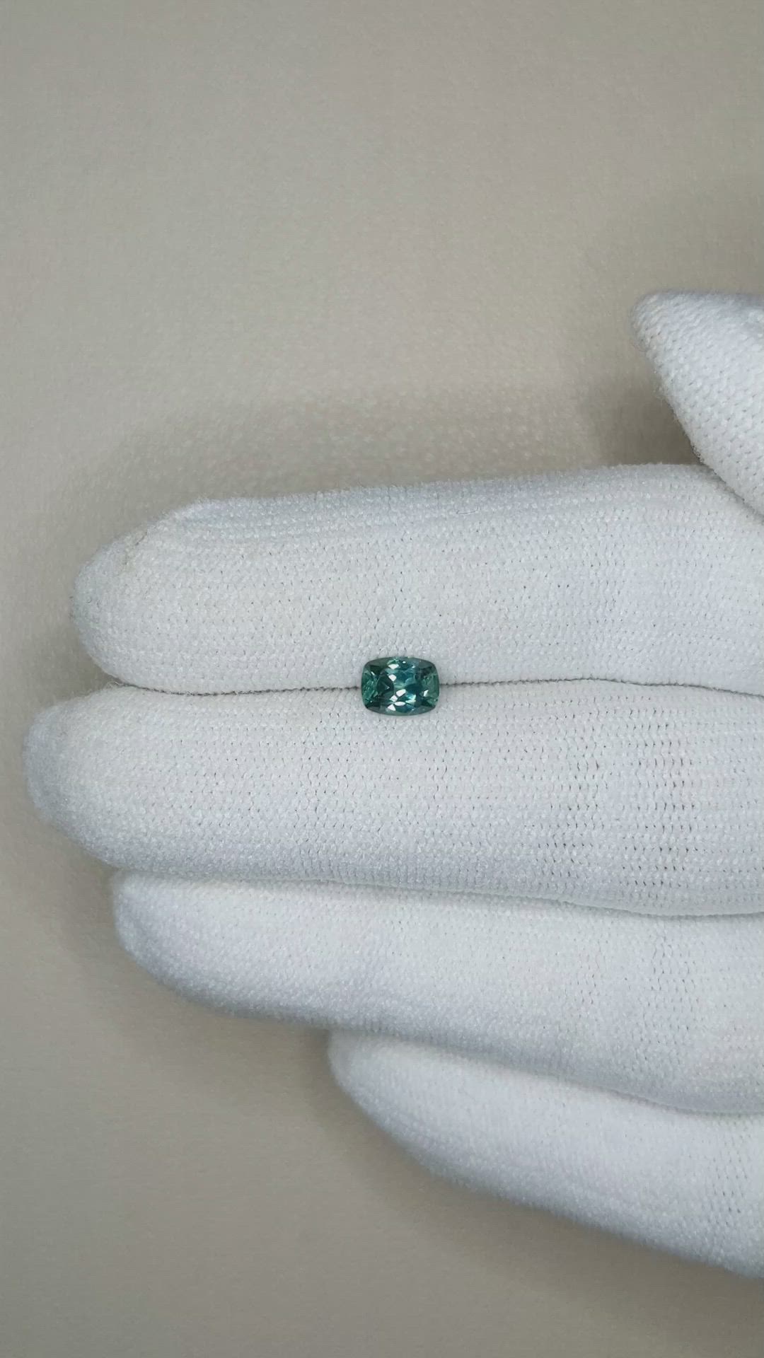 0.59 Ct. Bluish Green Sapphire from Ceylon (Sri Lanka) Size Video