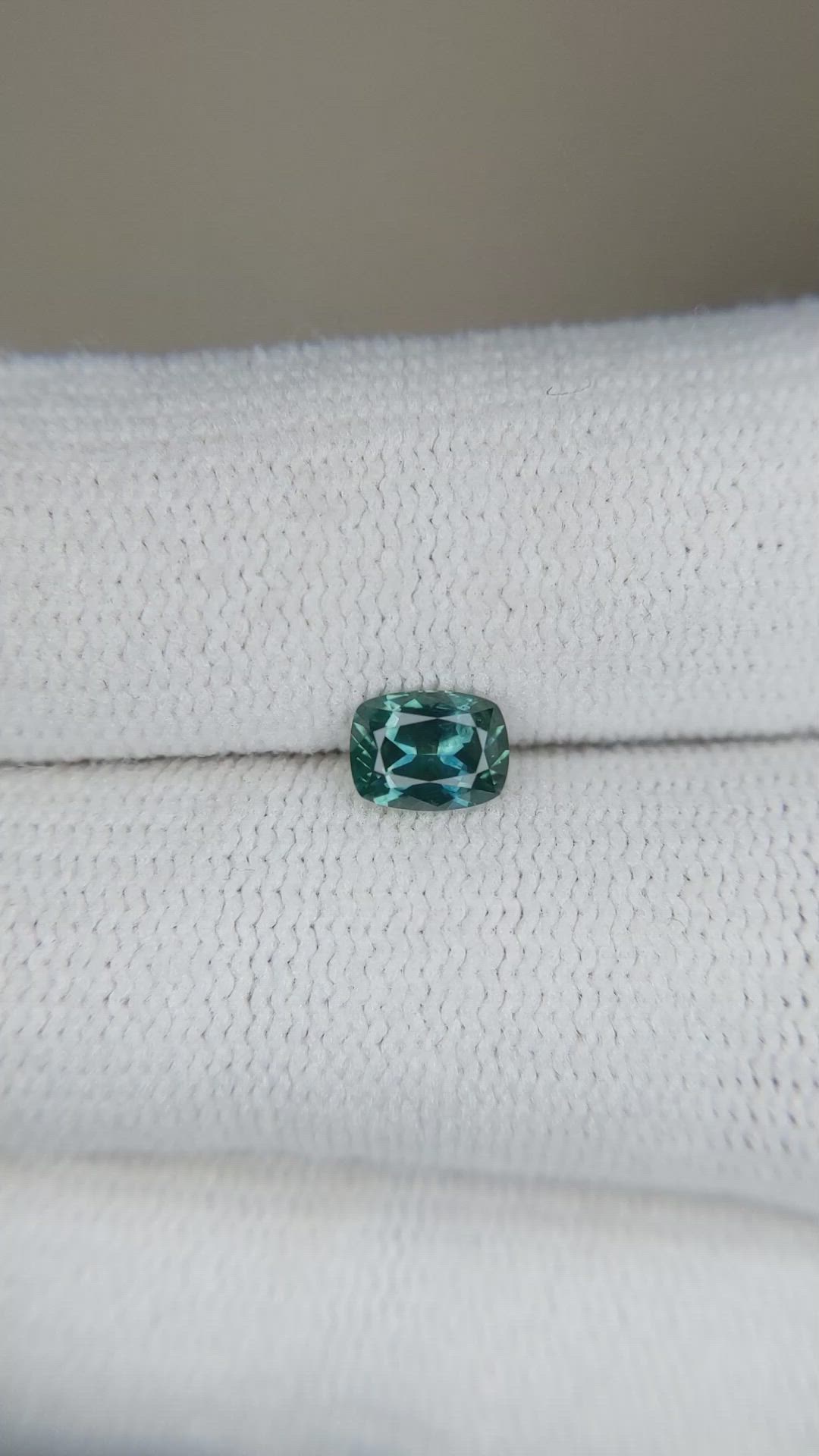 0.59 Ct. Bluish Green Sapphire from Ceylon (Sri Lanka) Size Video