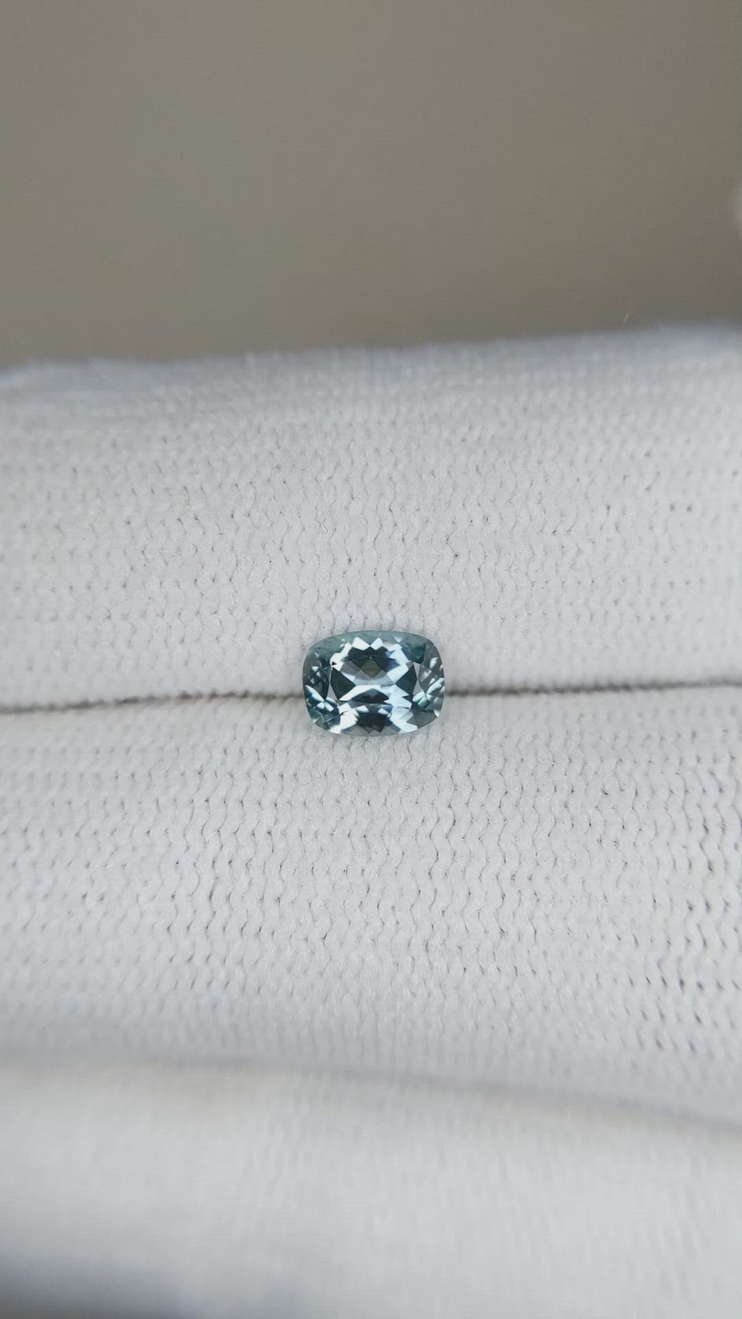 0.59 Ct. Greenish Blue Sapphire from Ceylon (Sri Lanka) Size Video