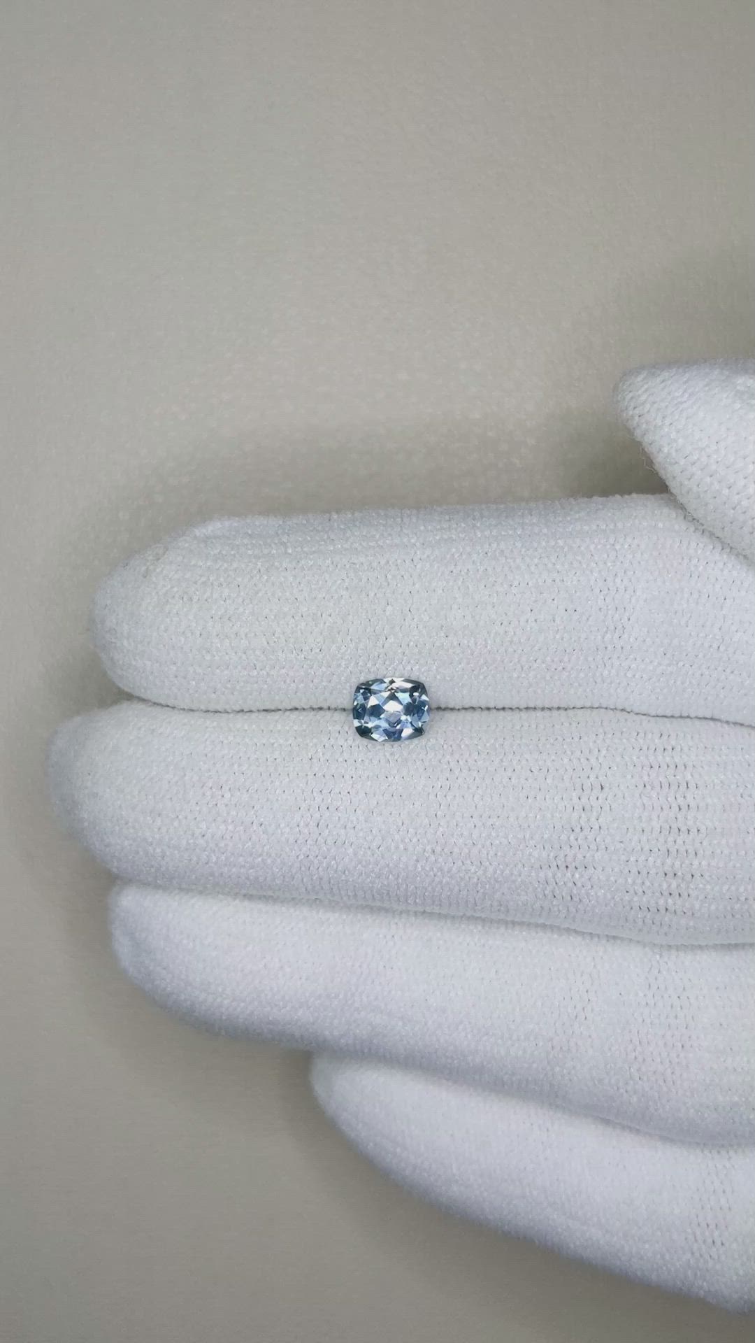 0.62 Ct. Greyish Blue Sapphire from Ceylon (Sri Lanka) Size Video