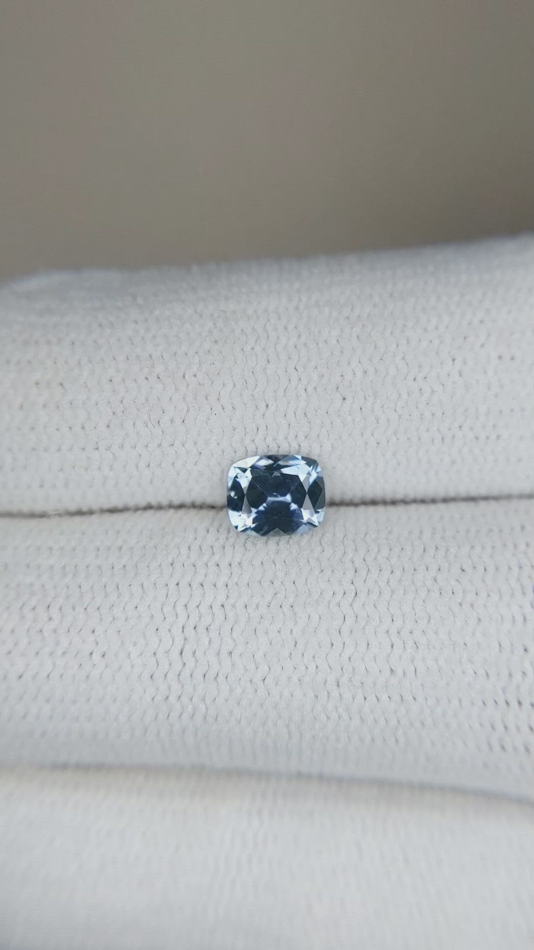 0.62 Ct. Greyish Blue Sapphire from Ceylon (Sri Lanka) Size Video