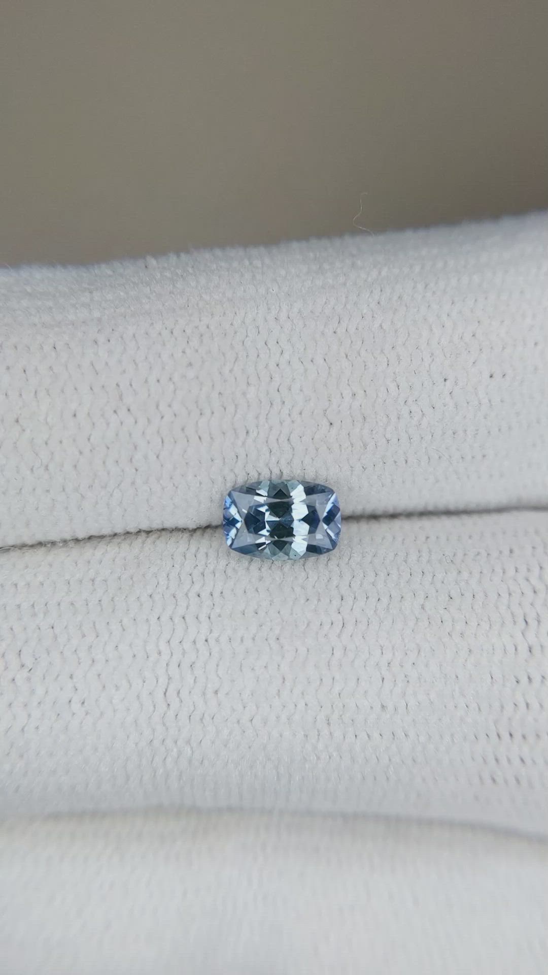 0.66 Ct. Greyish Blue Sapphire from Montana Size Video