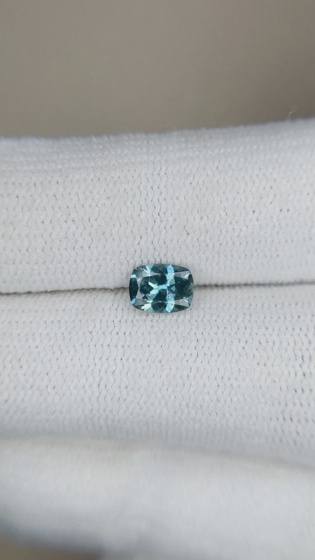 0.68 Ct. Bluish Green Sapphire from Ceylon (Sri Lanka) Size Video