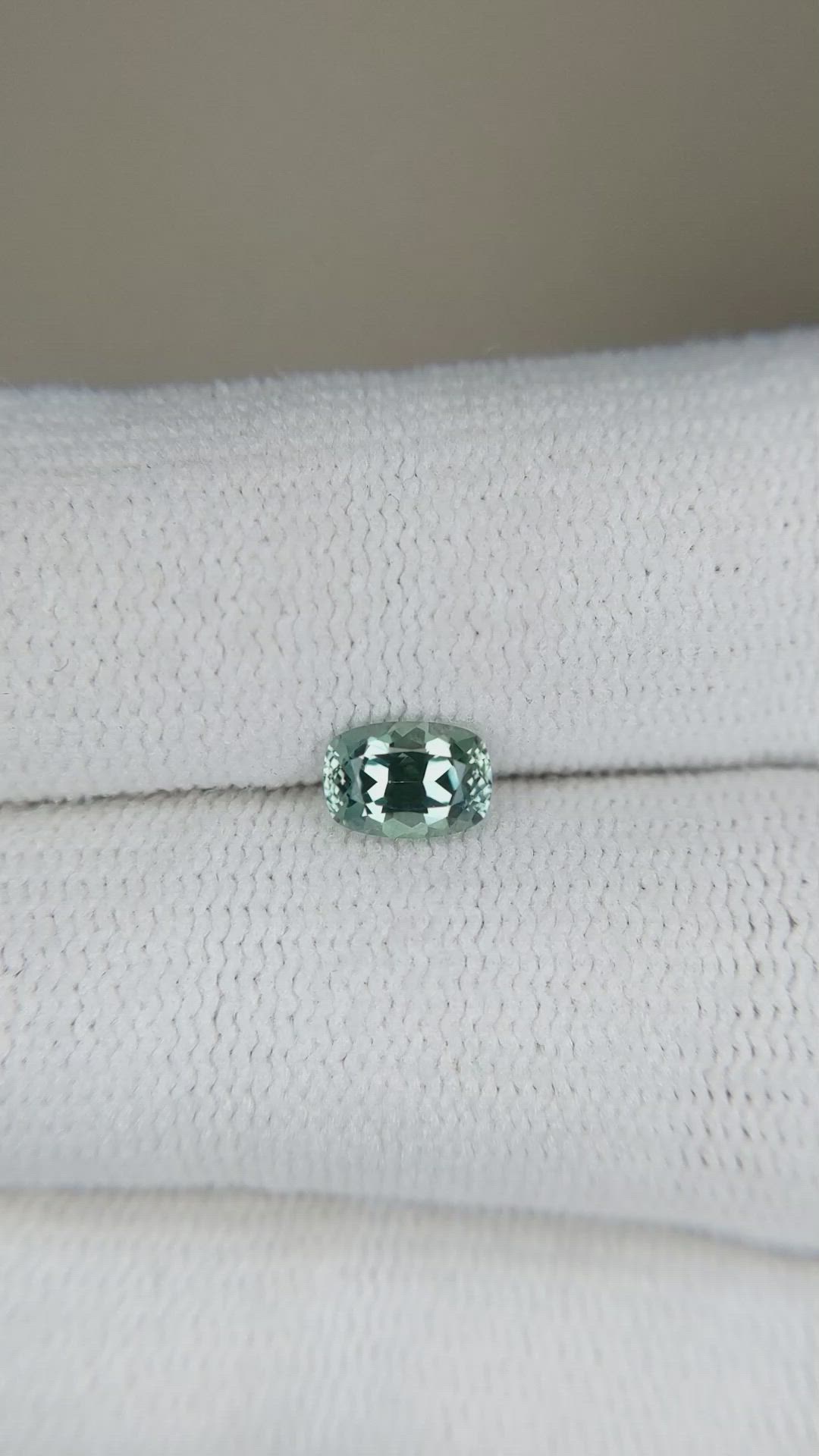 0.69 Ct. Bluish Green Sapphire from Montana Size Video