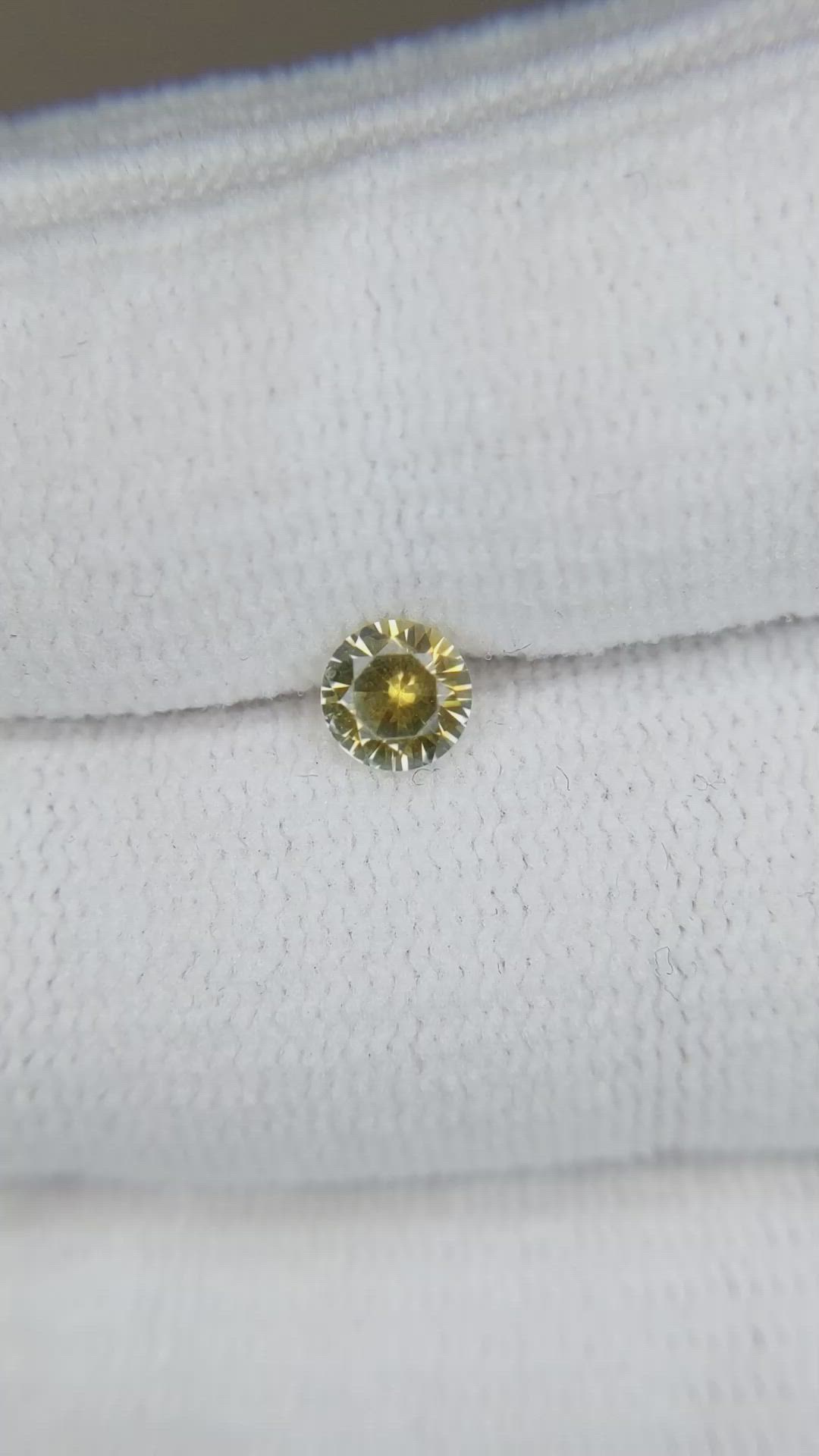 0.46 Ct. Yellow Sapphire from Montana Size Video