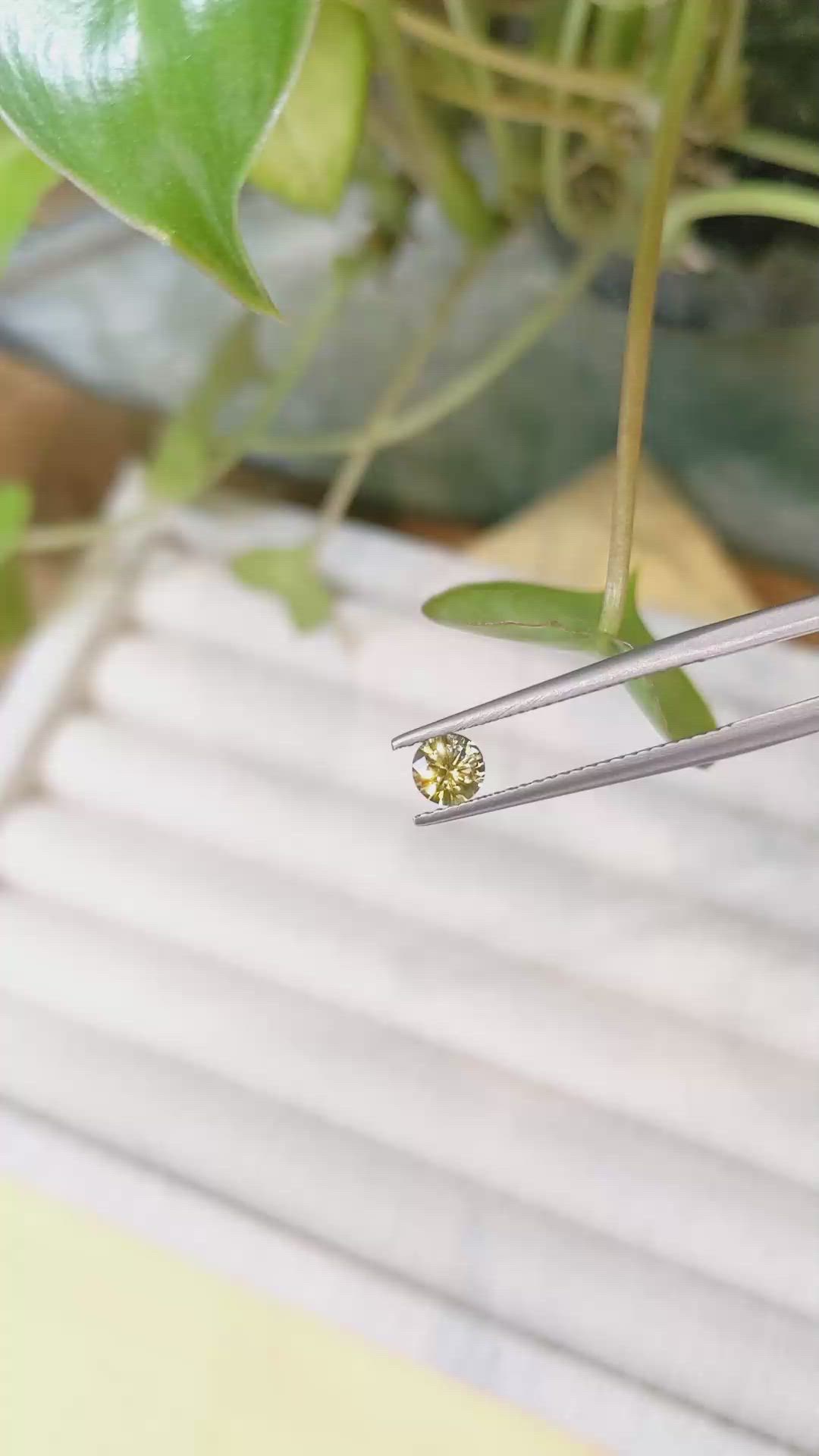 0.46 Ct. Yellow Sapphire from Montana Size Video
