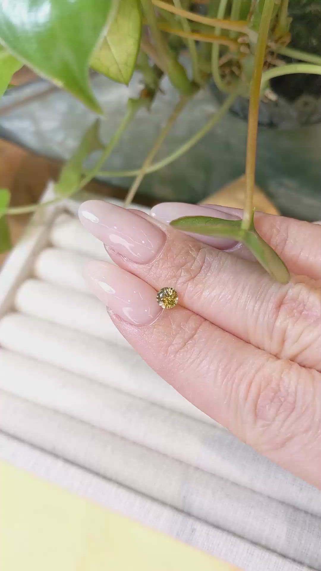 0.46 Ct. Yellow Sapphire from Montana Size Video