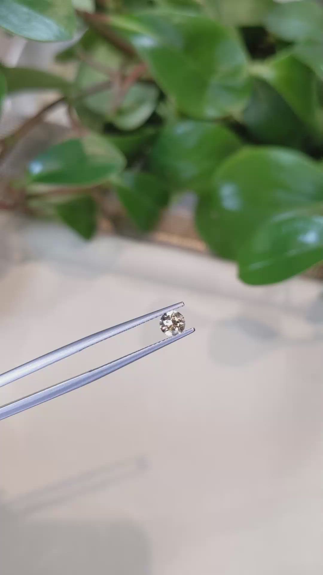 0.47 Ct. Yellowish Brown Sapphire from Montana Size Video