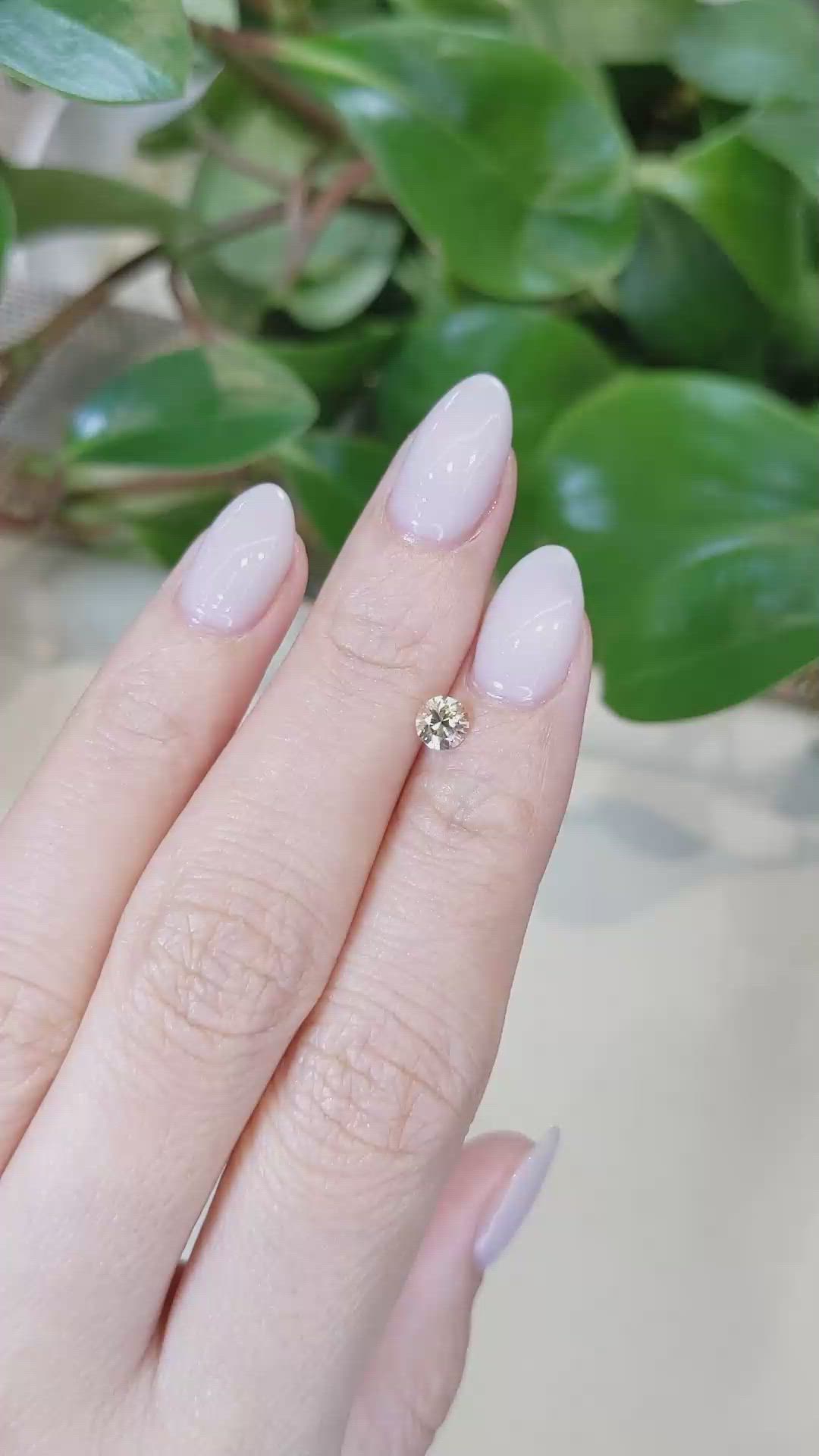 0.47 Ct. Yellowish Brown Sapphire from Montana Size Video