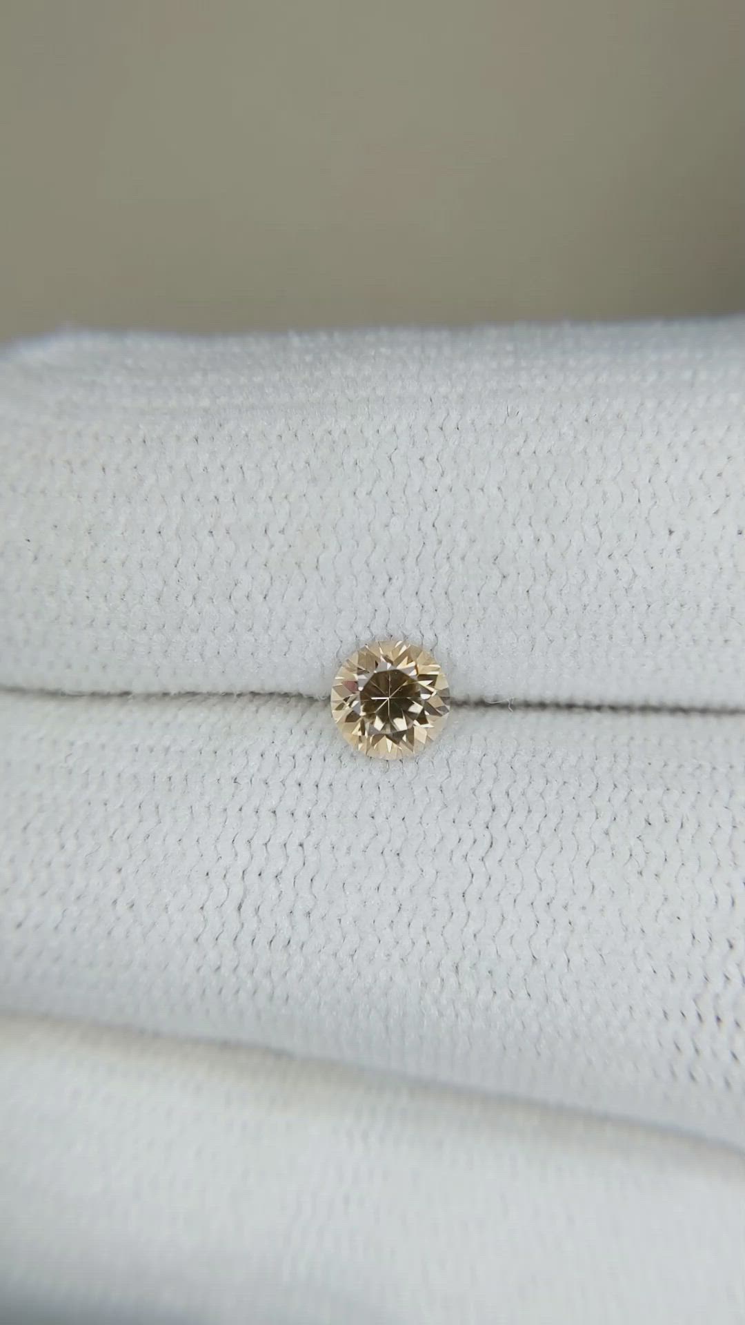 0.47 Ct. Yellowish Brown Sapphire from Montana Size Video