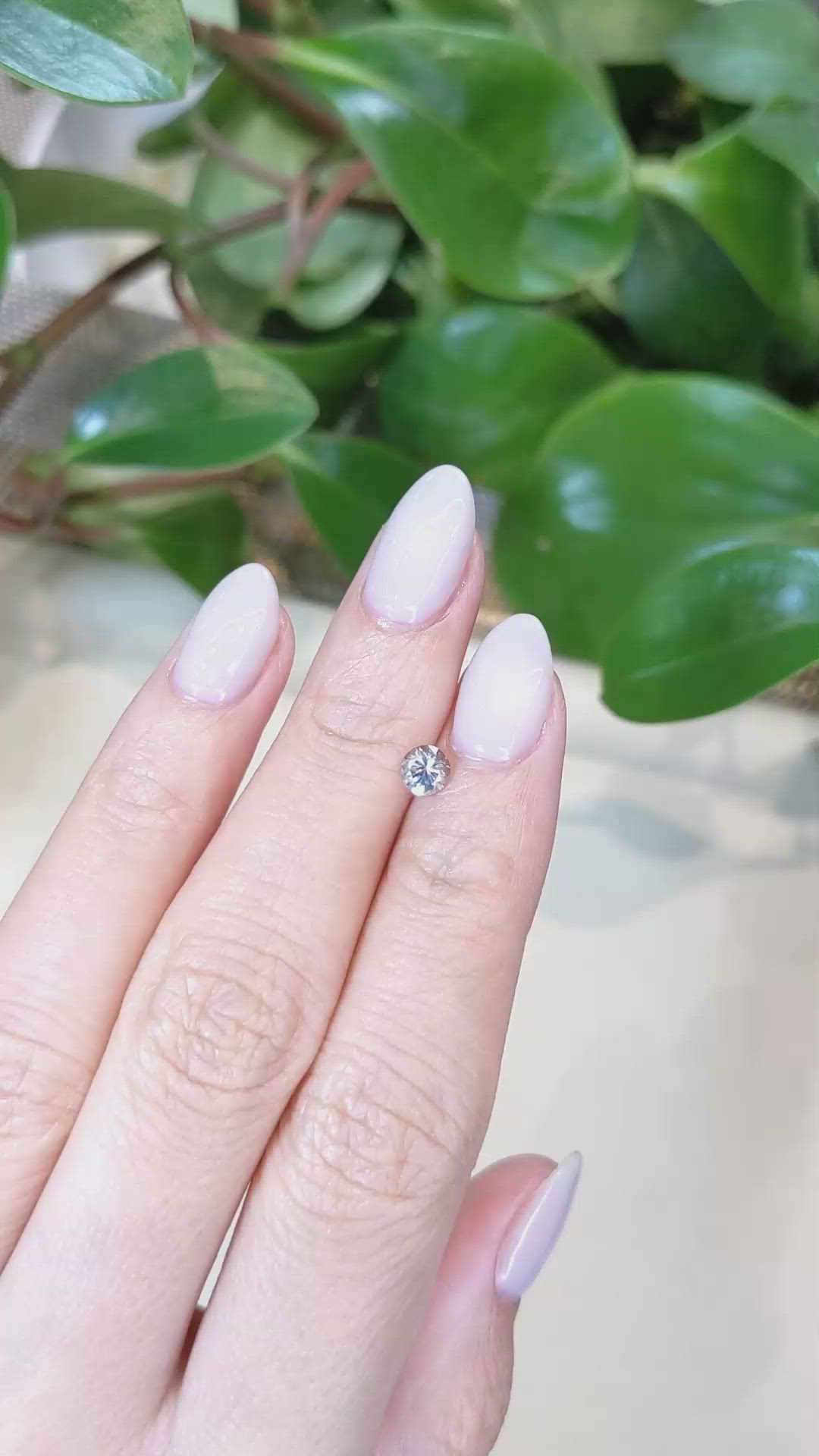 0.48 Ct. Green Sapphire from Montana Size Video