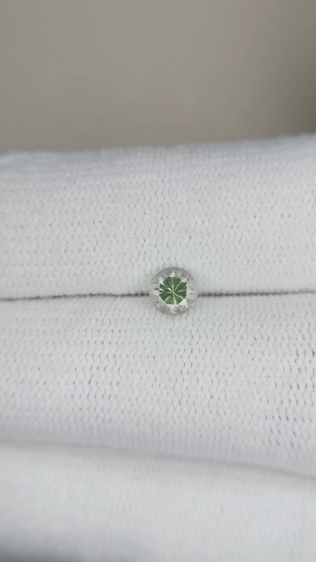 0.48 Ct. Green Sapphire from Montana Size Video