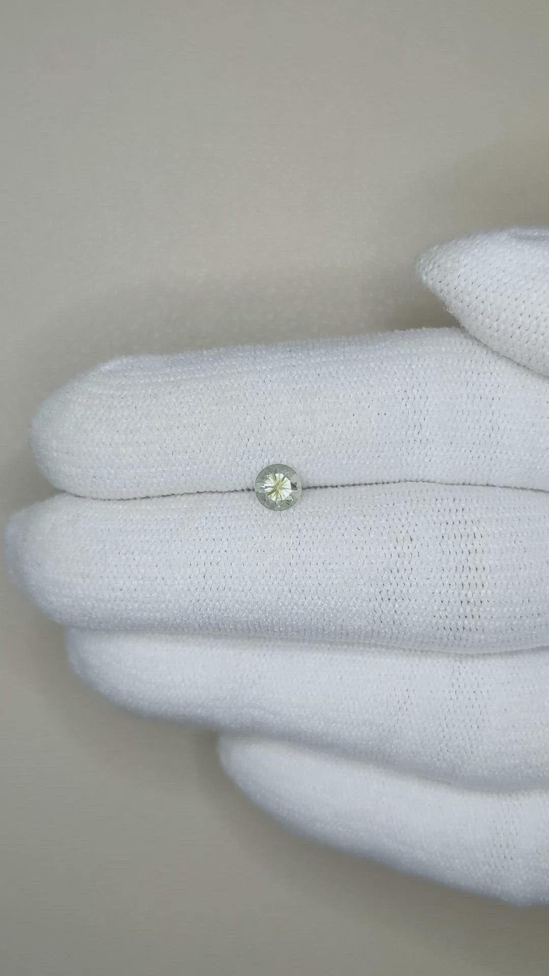 0.48 Ct. Green Sapphire from Montana Size Video