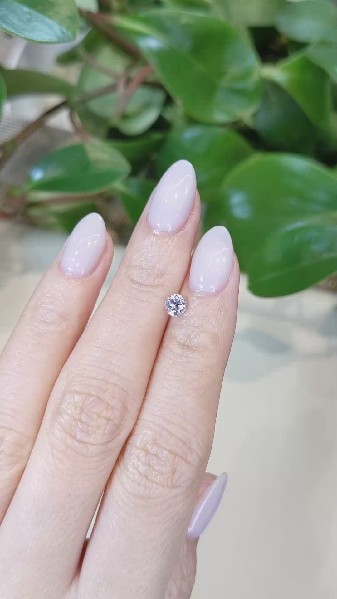 0.48 Ct. White Sapphire from Montana Size Video