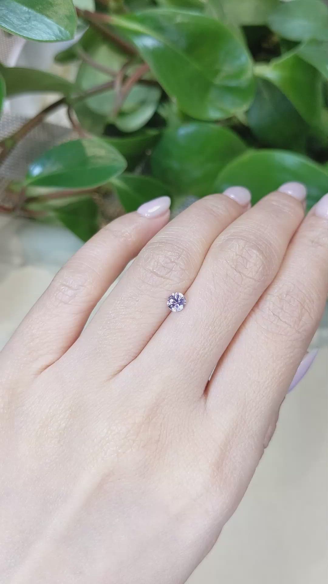 0.48 Ct. White Sapphire from Montana Size Video