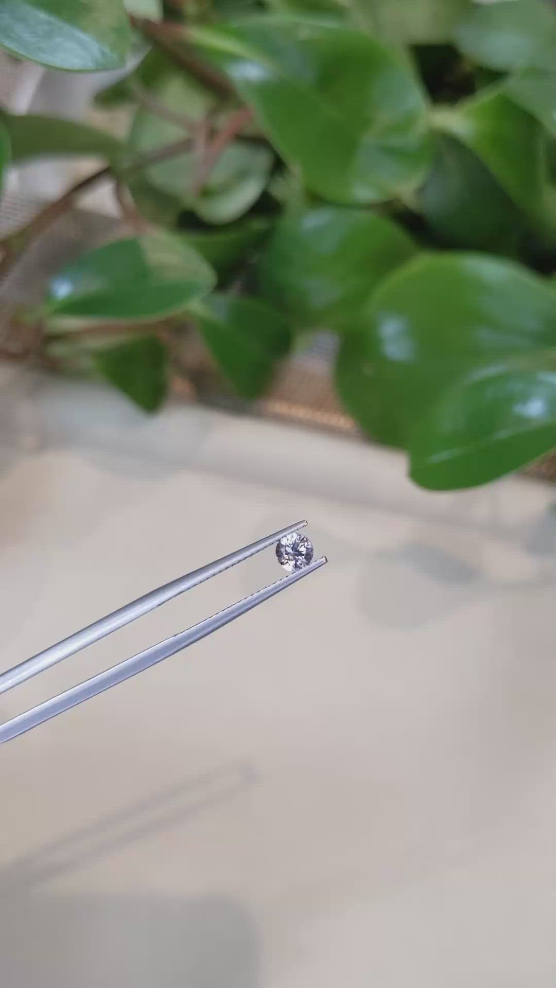 0.48 Ct. White Sapphire from Montana Size Video