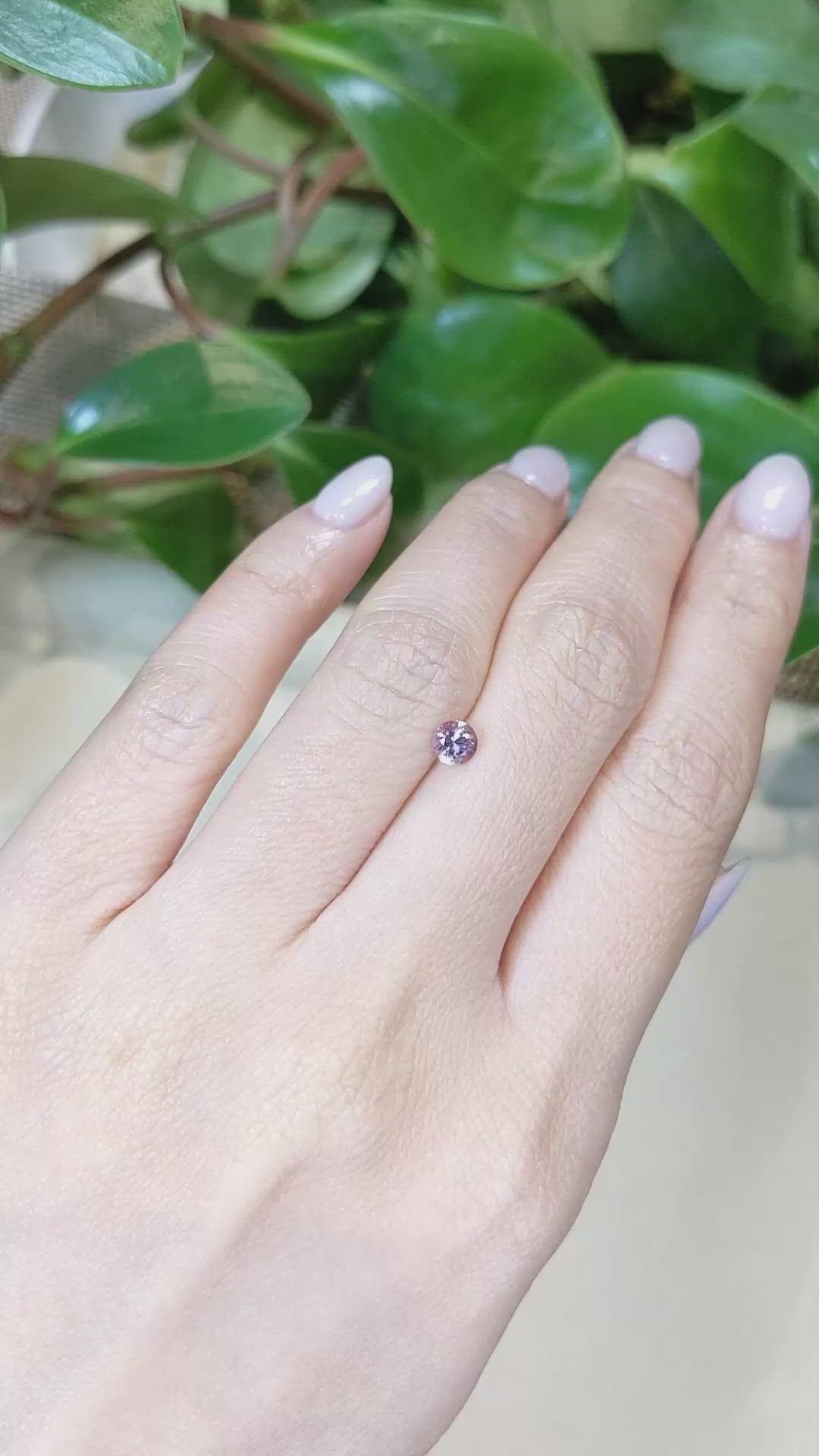 0.49 Ct. Purplish Pink Sapphire from Montana Size Video