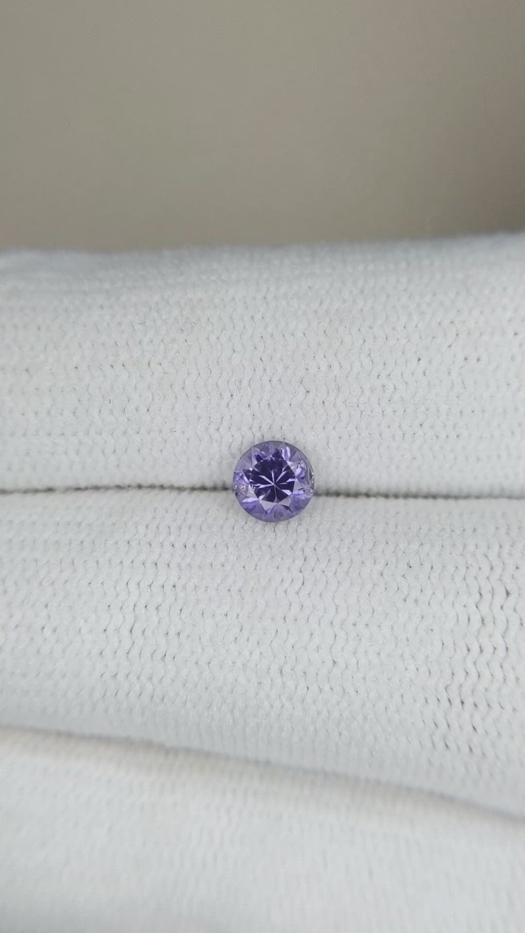 0.49 Ct. Bluish Purple Sapphire from Montana Size Video