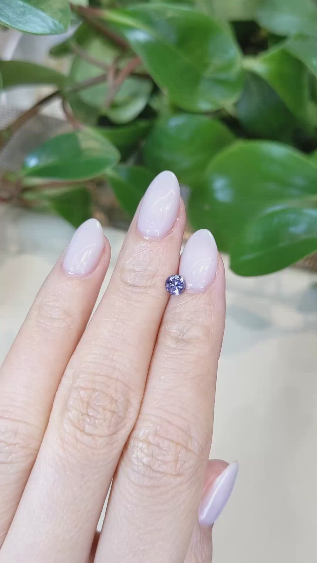 0.49 Ct. Bluish Purple Sapphire from Montana Size Video