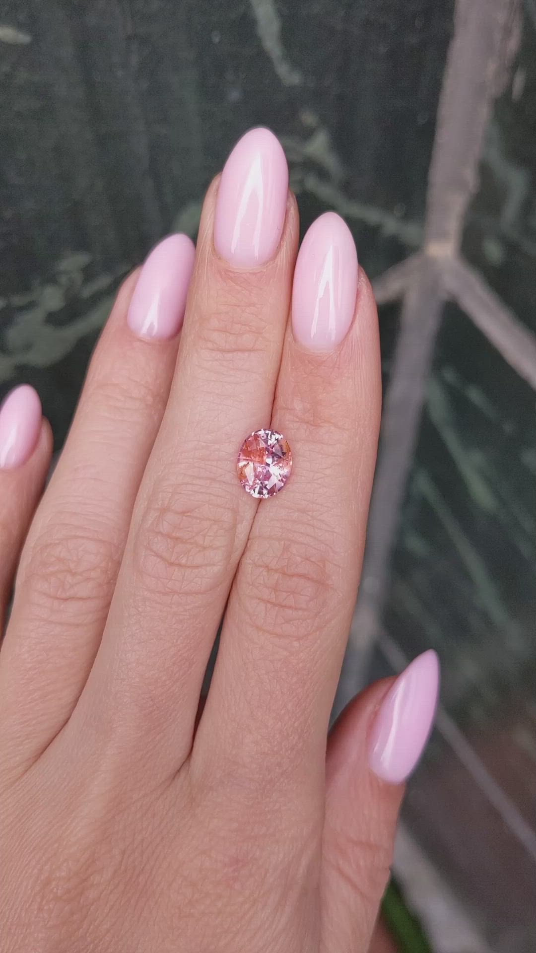 2.42 Ct. Padparadscha Sapphire from Ceylon (Sri Lanka) Size Video