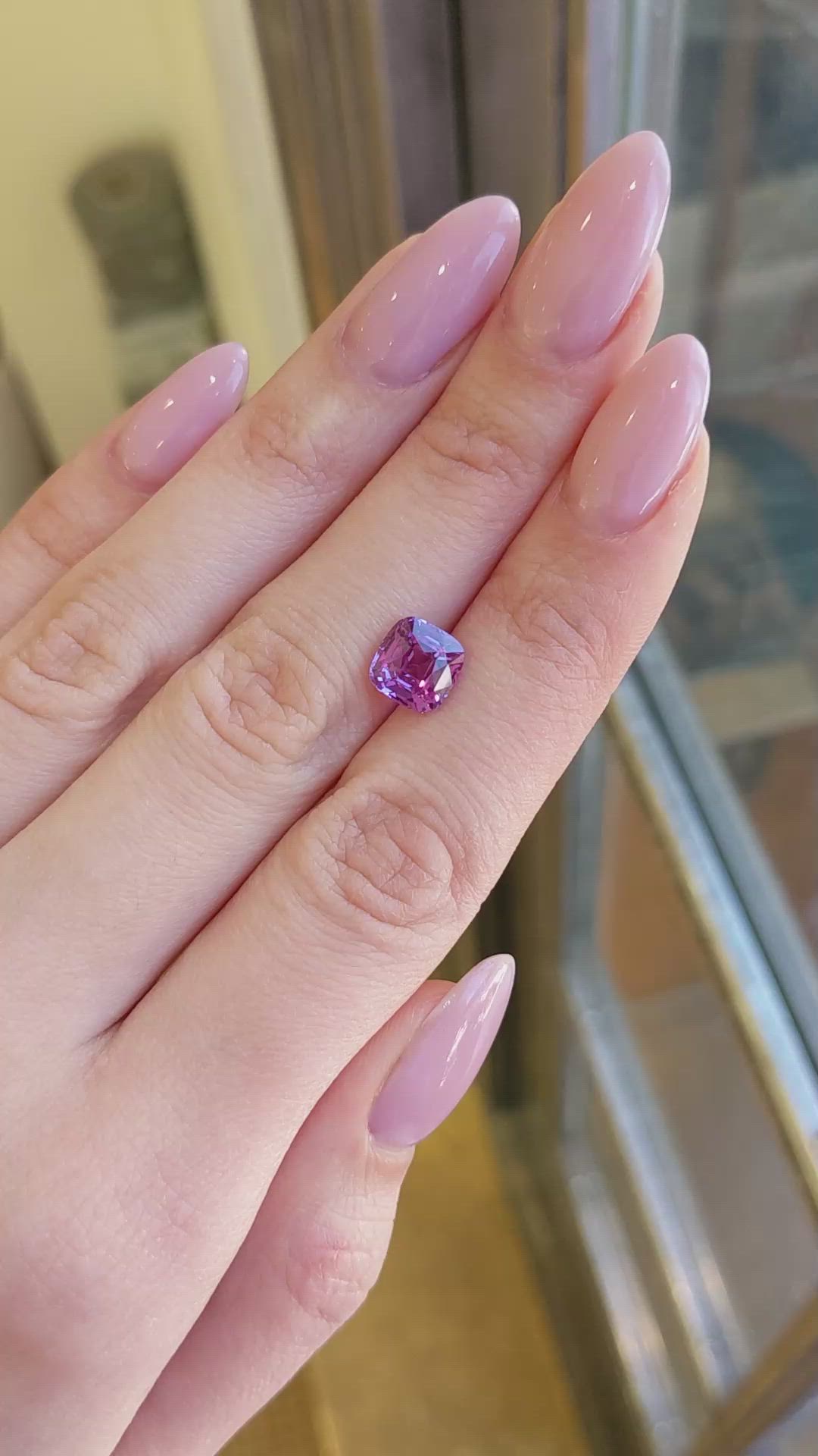 3.03 Ct. Purplish Pink Sapphire from Madagascar Size Video