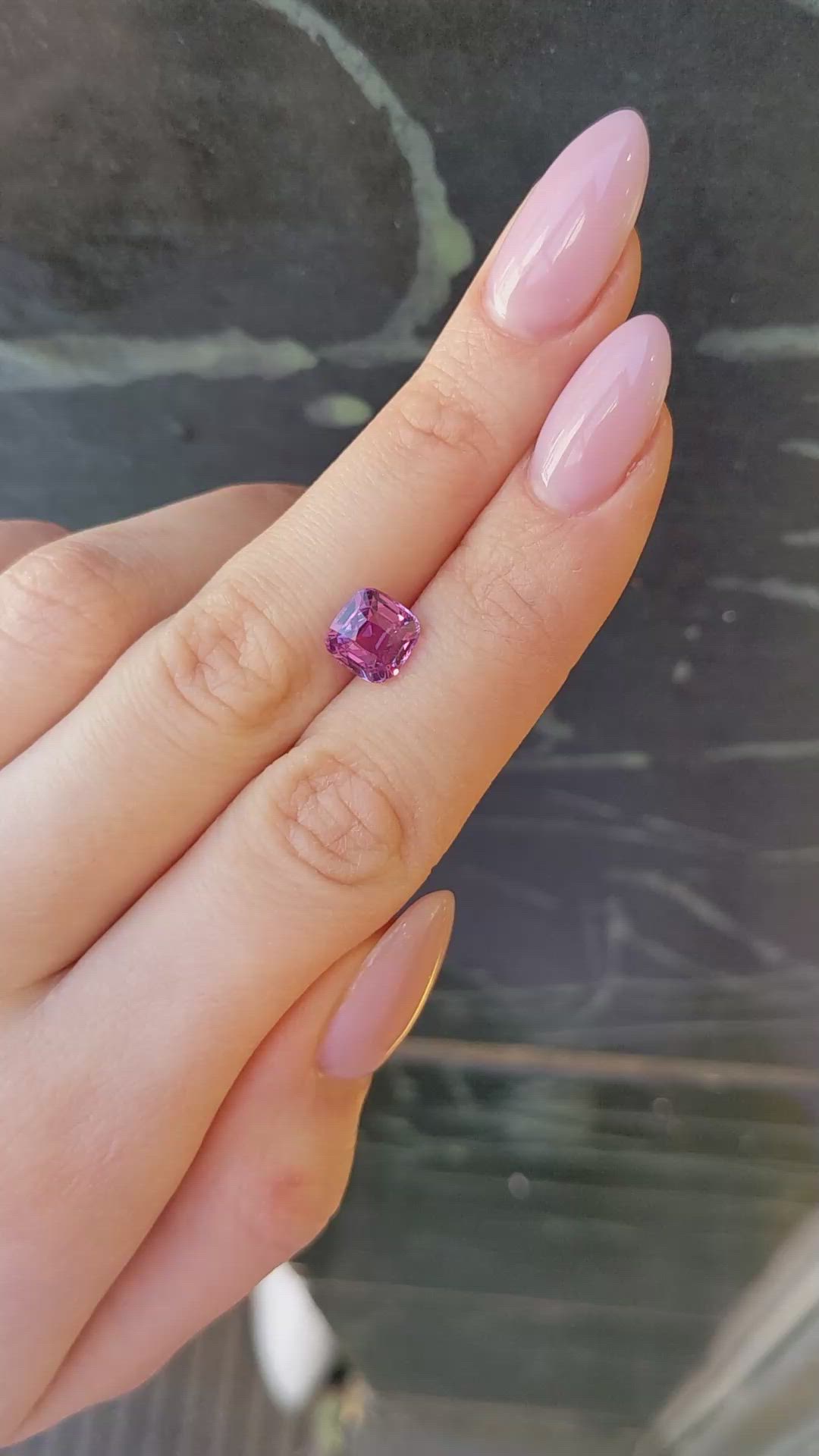 3.03 Ct. Purplish Pink Sapphire from Madagascar Size Video