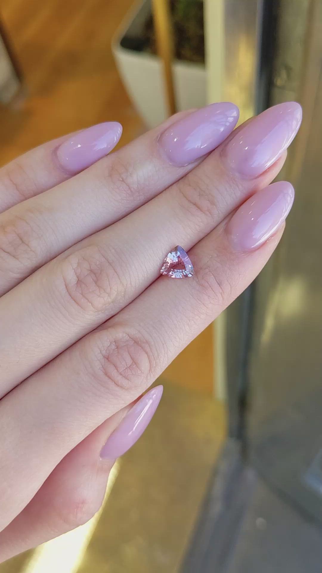 1.35 Ct. Padparadscha Sapphire from Ceylon (Sri Lanka) Size Video