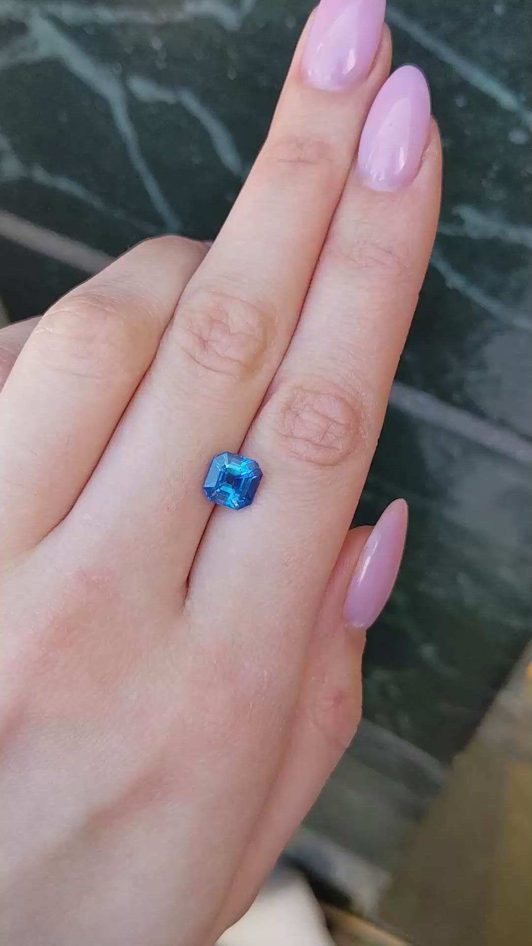 3.02 Ct. Blue Sapphire from Ceylon (Sri Lanka) Size Video