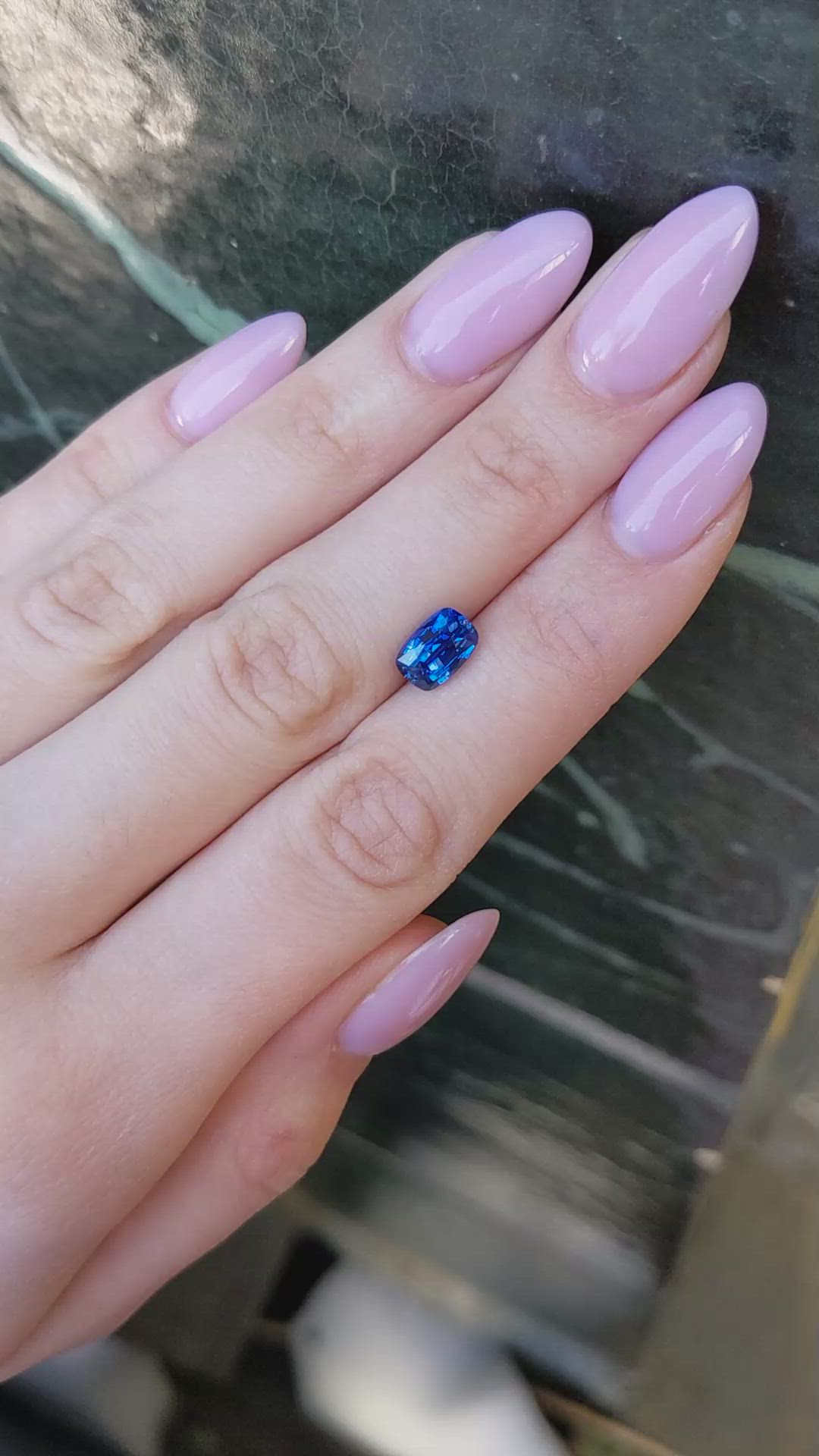 2.59 Ct. Blue Sapphire from Ceylon (Sri Lanka) Size Video
