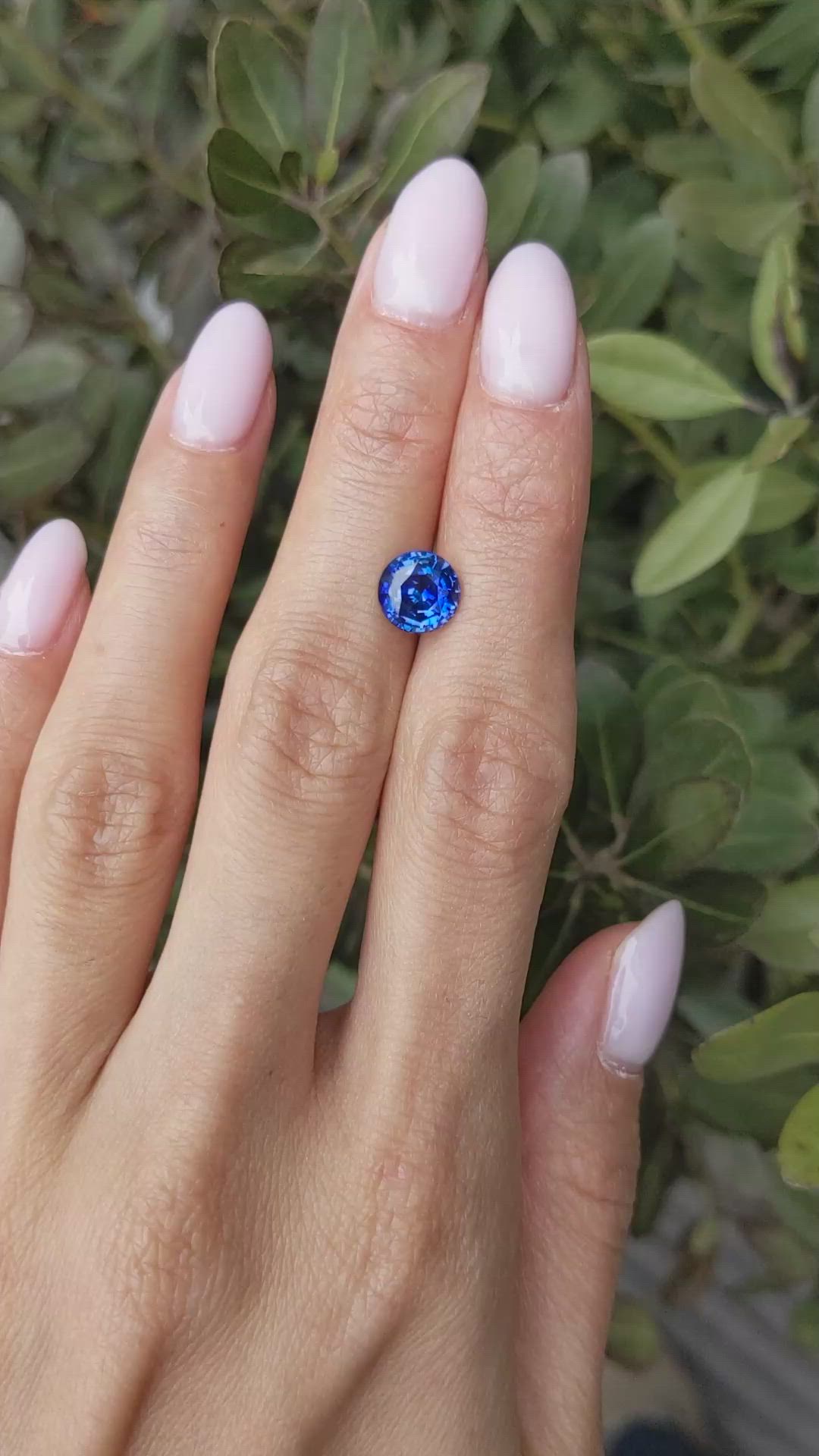 2.35 Ct. Blue Sapphire from Madagascar Size Video