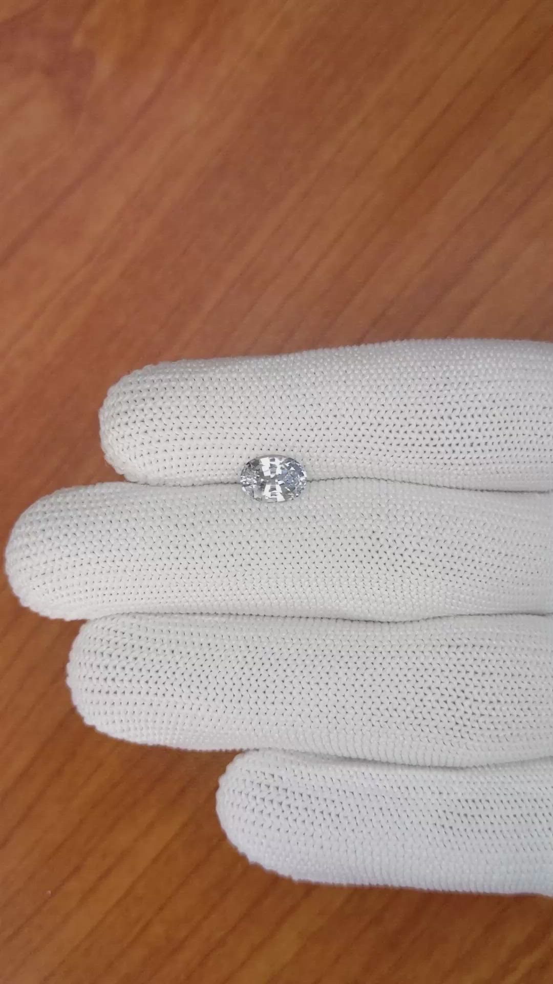 1.54 Ct. Greyish Blue Sapphire from Ceylon (Sri Lanka) Size Video