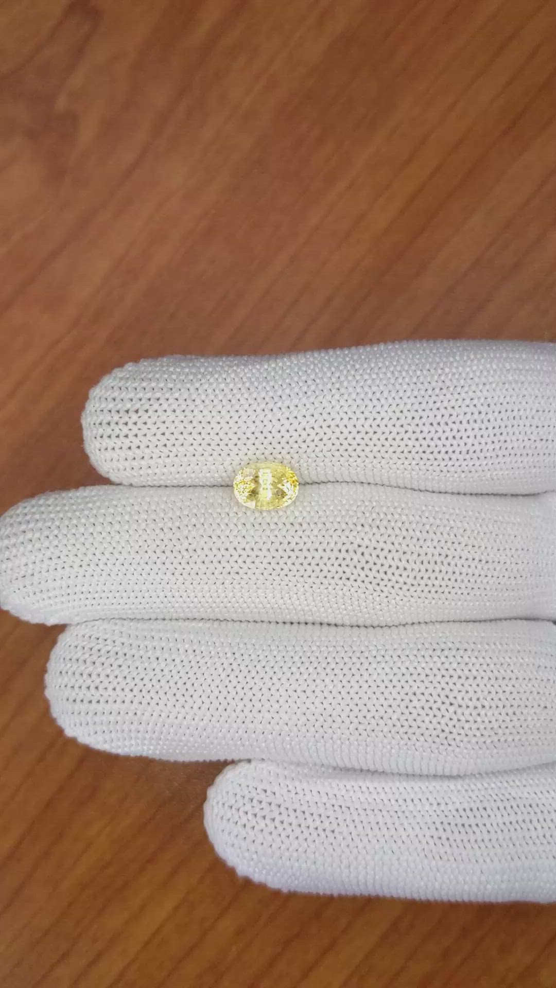 1.86 Ct. Yellow Sapphire from Ceylon (Sri Lanka) Size Video