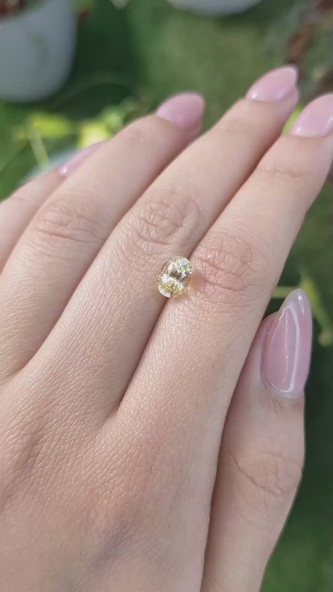 1.86 Ct. Yellow Sapphire from Ceylon (Sri Lanka) Size Video