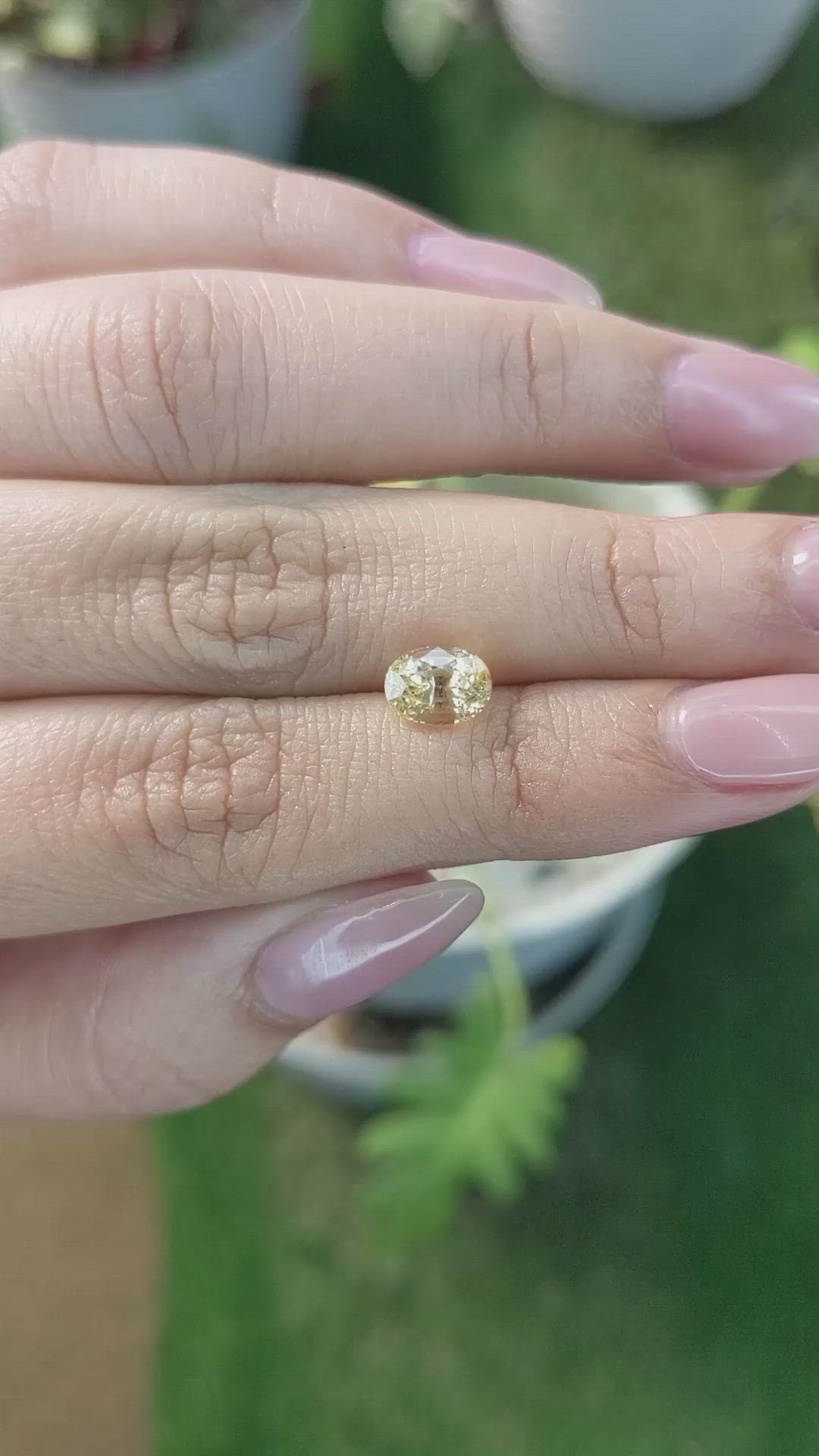 1.86 Ct. Yellow Sapphire from Ceylon (Sri Lanka) Size Video