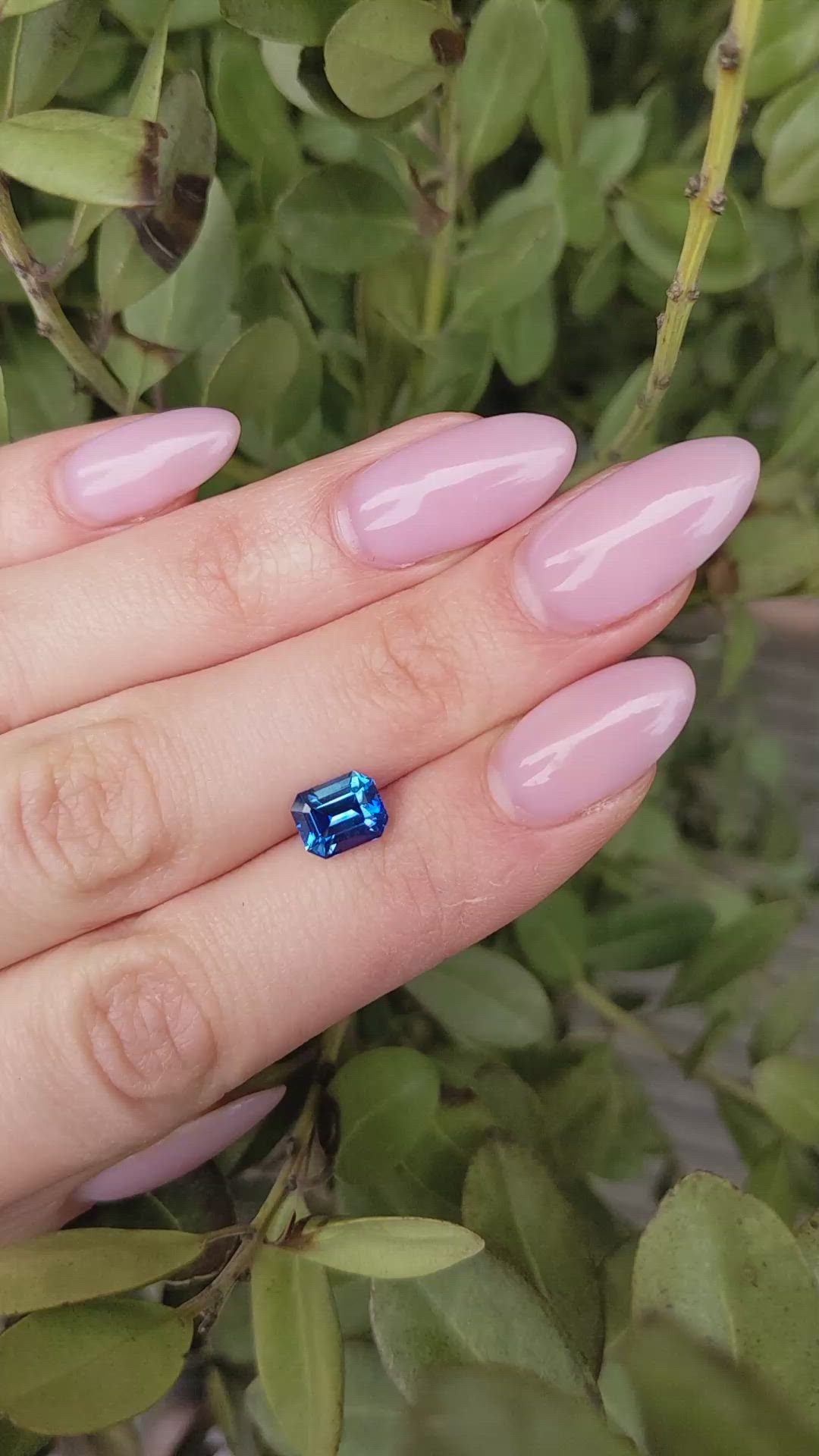 2.06 Ct. Blue Sapphire from Ceylon (Sri Lanka) Size Video