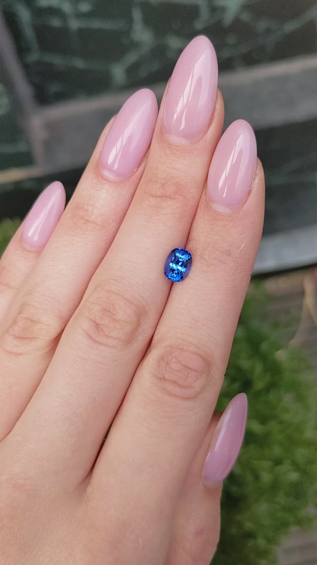 1.62 Ct. Blue Sapphire from Ceylon (Sri Lanka) Size Video